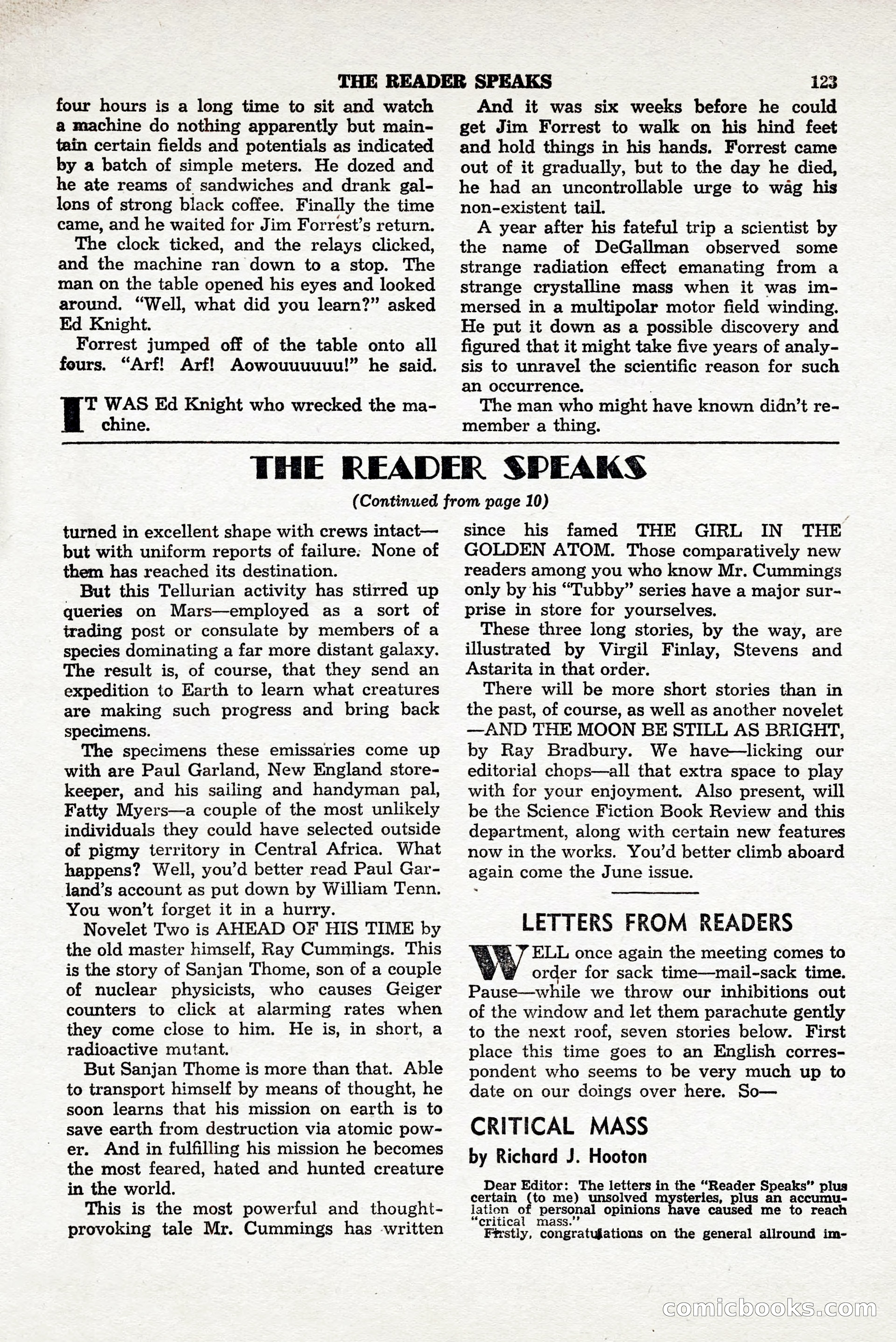 Thrilling Wonder Stories, April 1948 — page 124 of 149