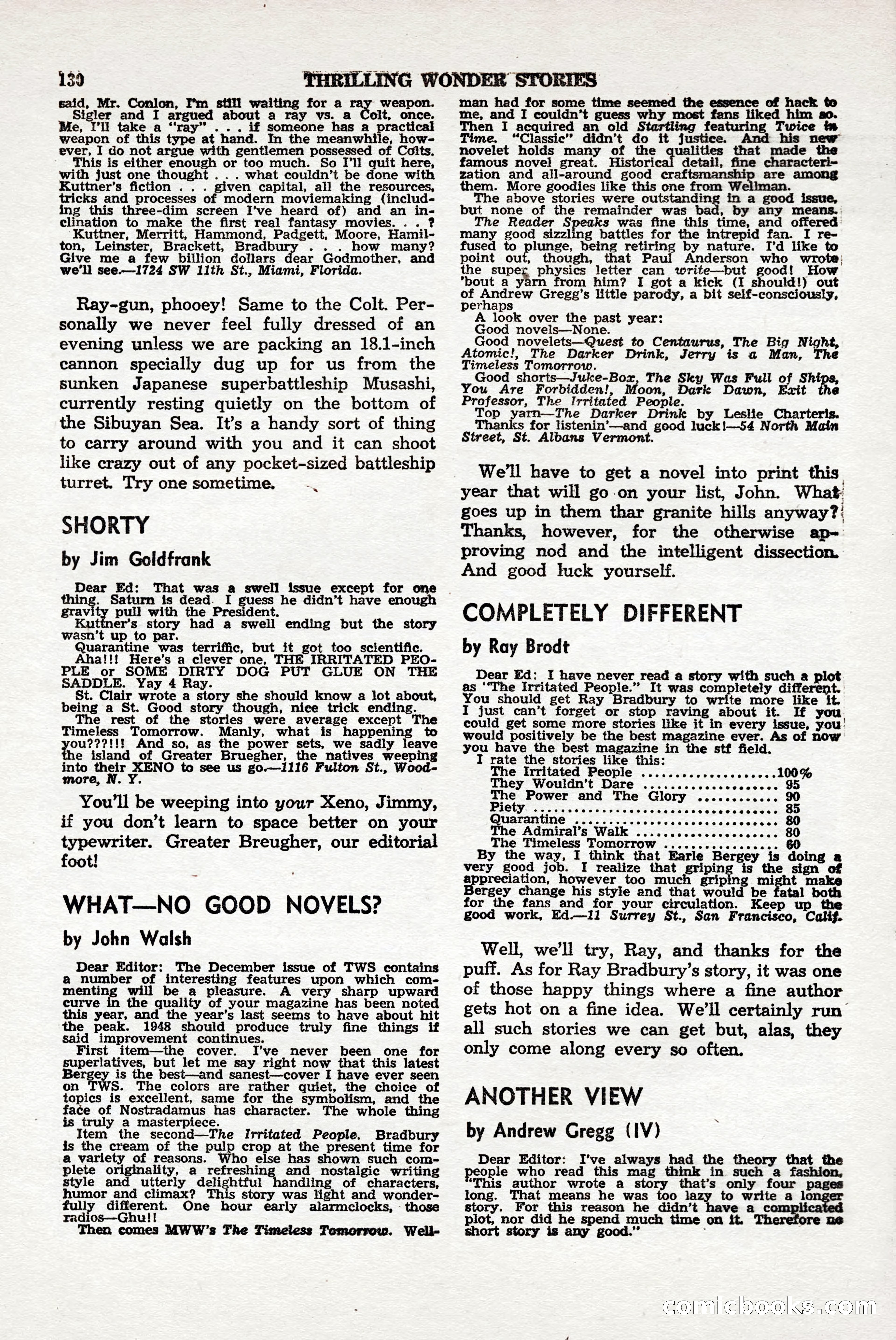 Thrilling Wonder Stories, April 1948 — page 131 of 149