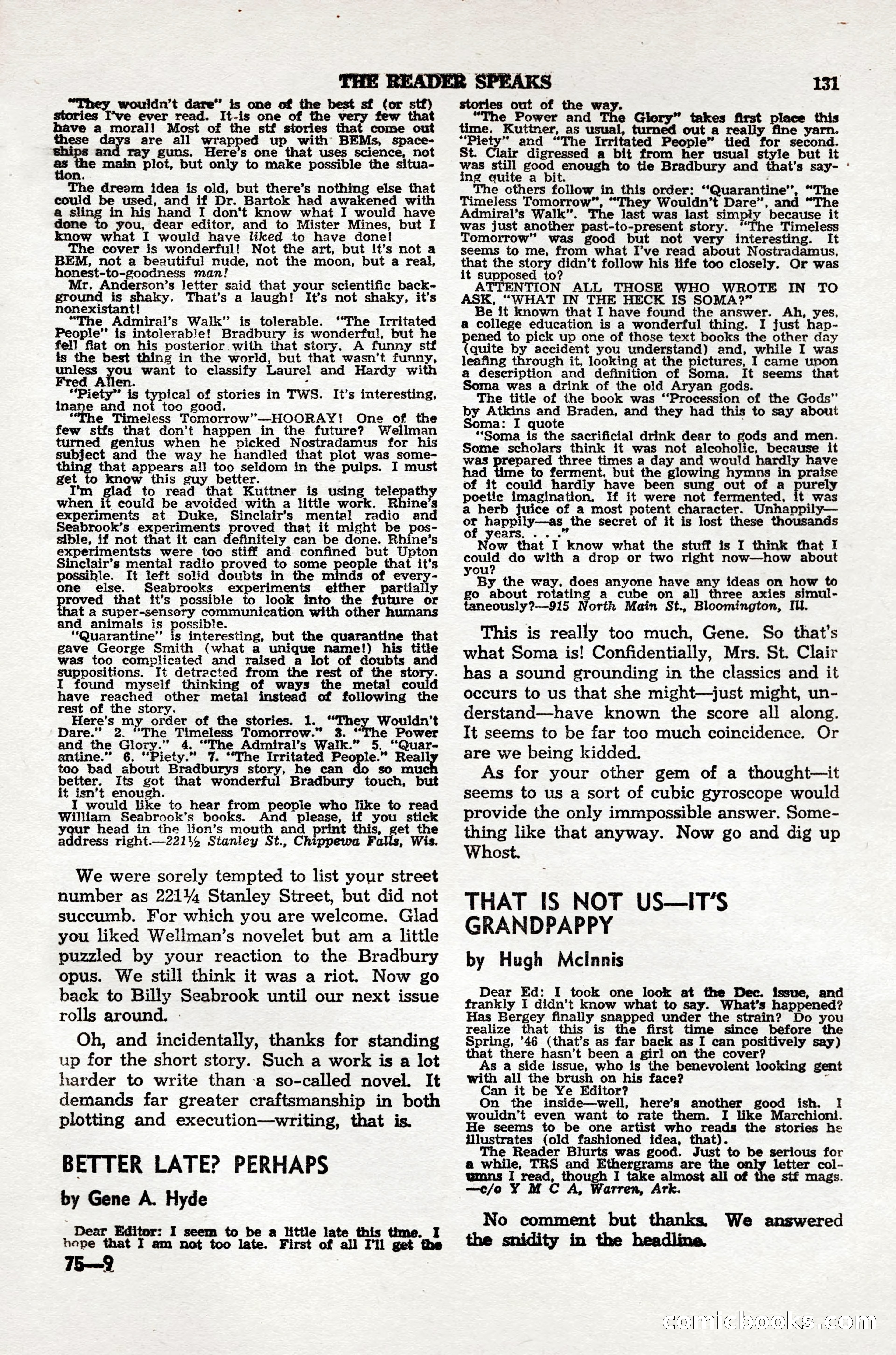 Thrilling Wonder Stories, April 1948 — page 132 of 149