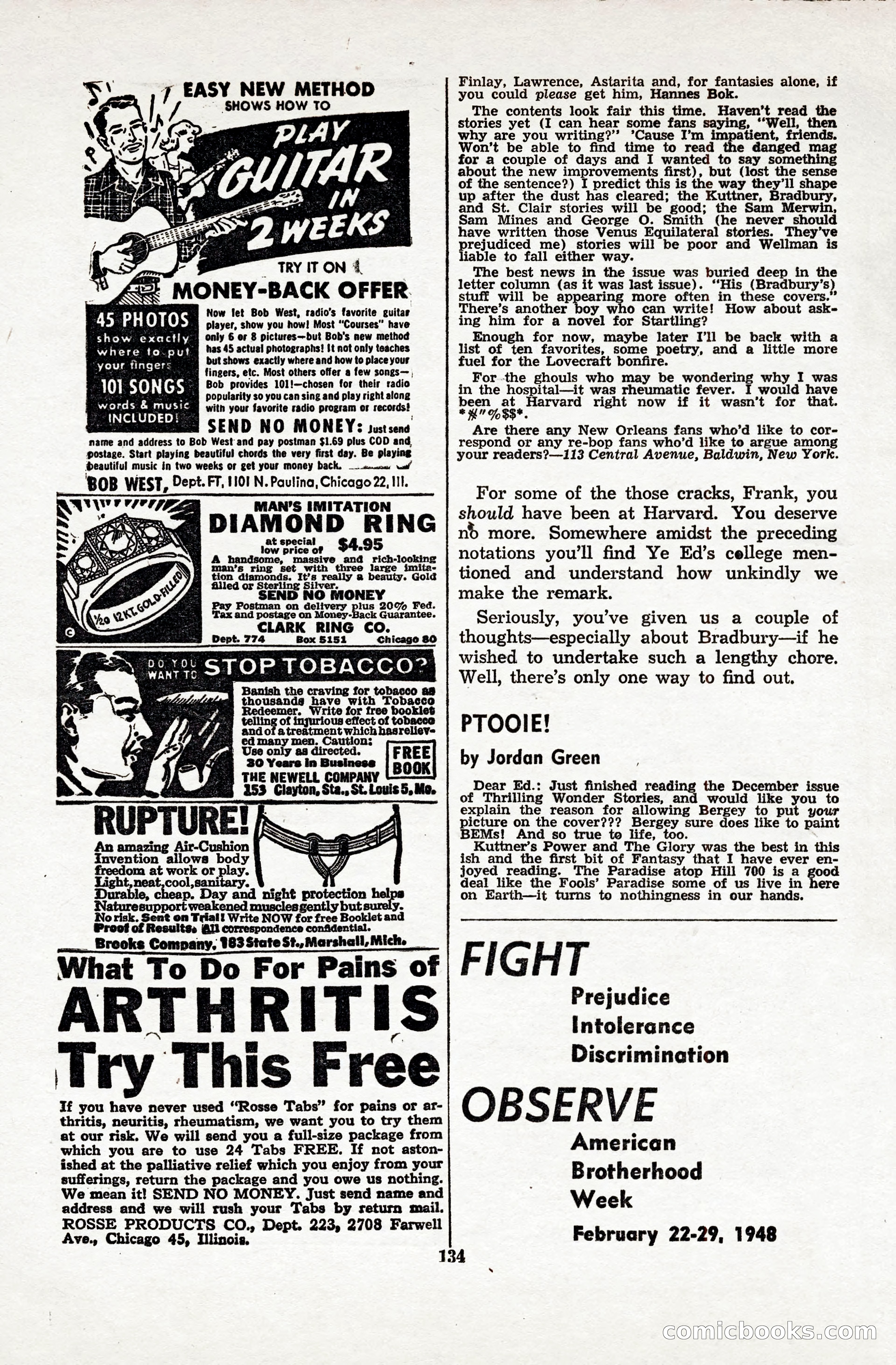 Thrilling Wonder Stories, April 1948 — page 135 of 149