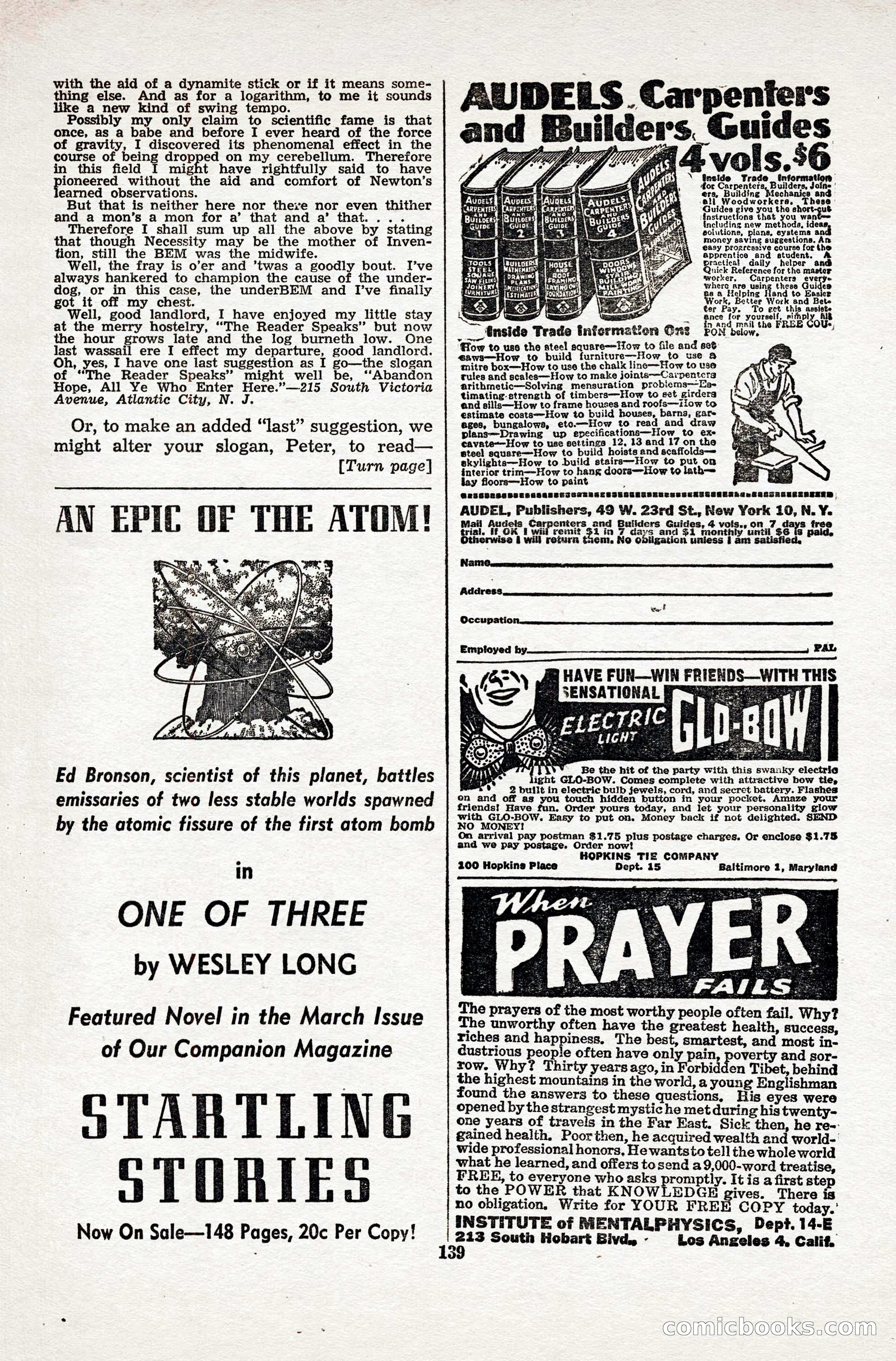 Thrilling Wonder Stories, April 1948 — page 140 of 149