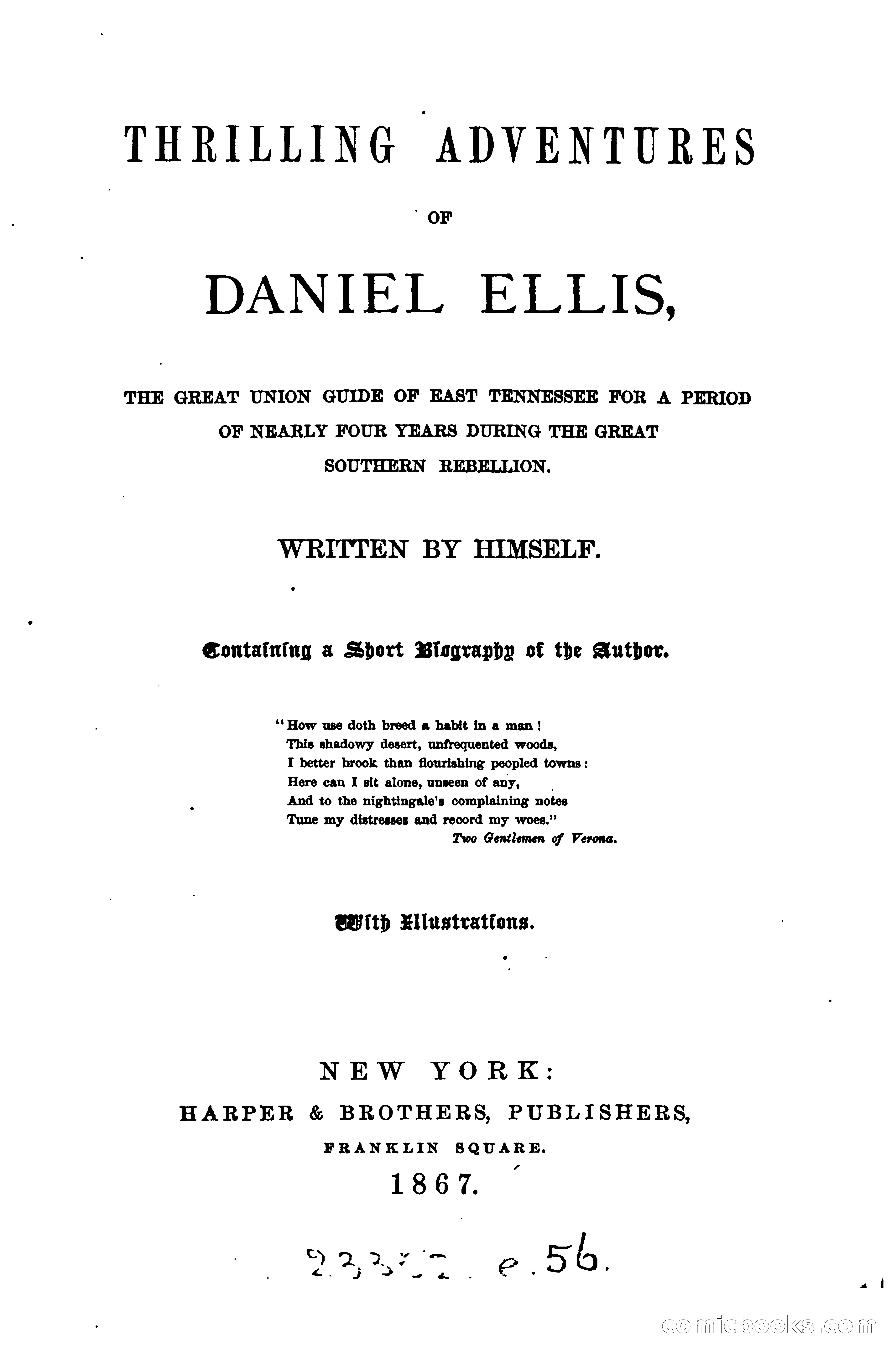 Thrilling Adventures of Daniel Ellis, the Great Union Guide of East Tennessee — page 13 of 399