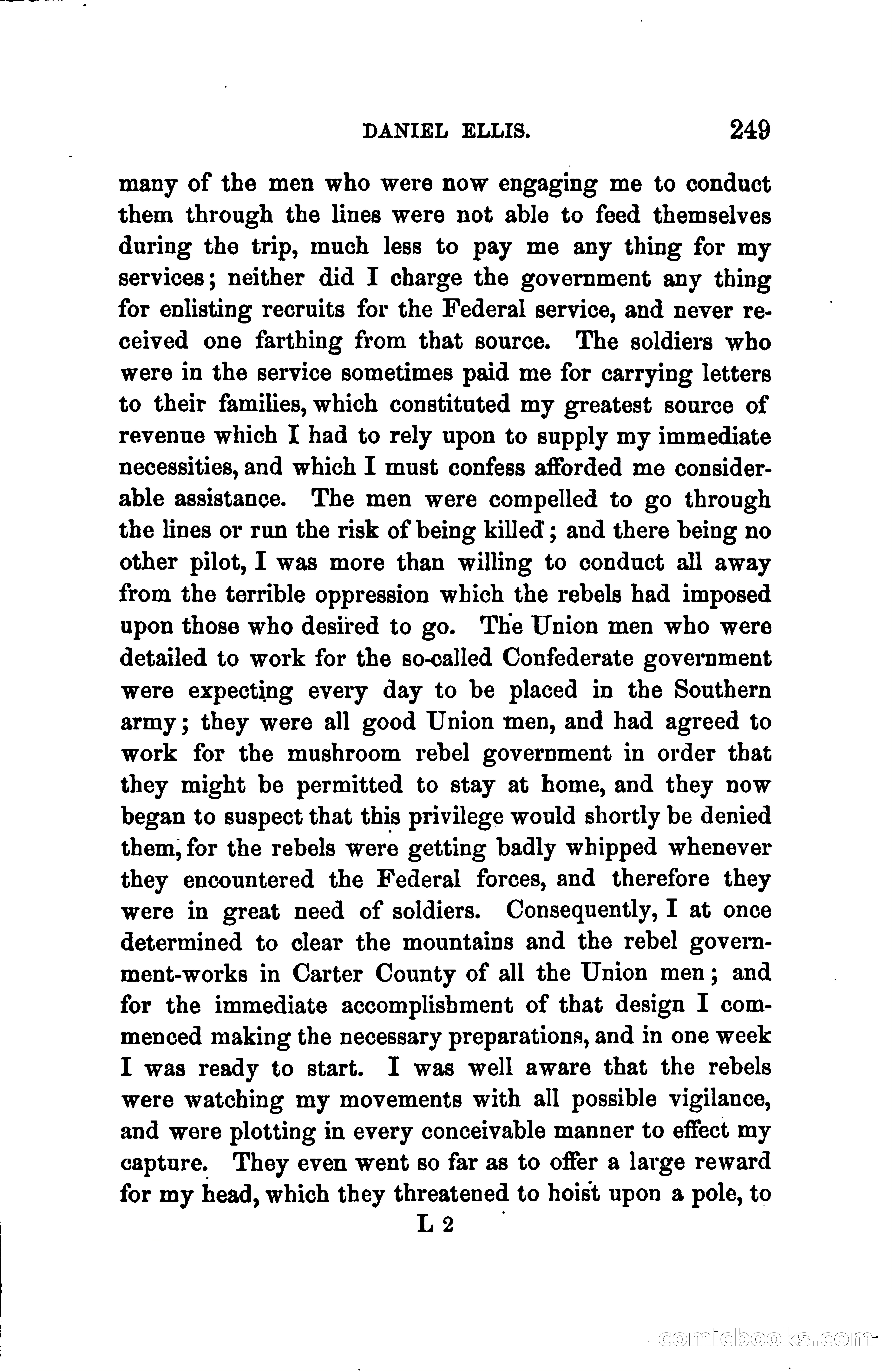 Thrilling Adventures of Daniel Ellis, the Great Union Guide of East Tennessee — page 259 of 399