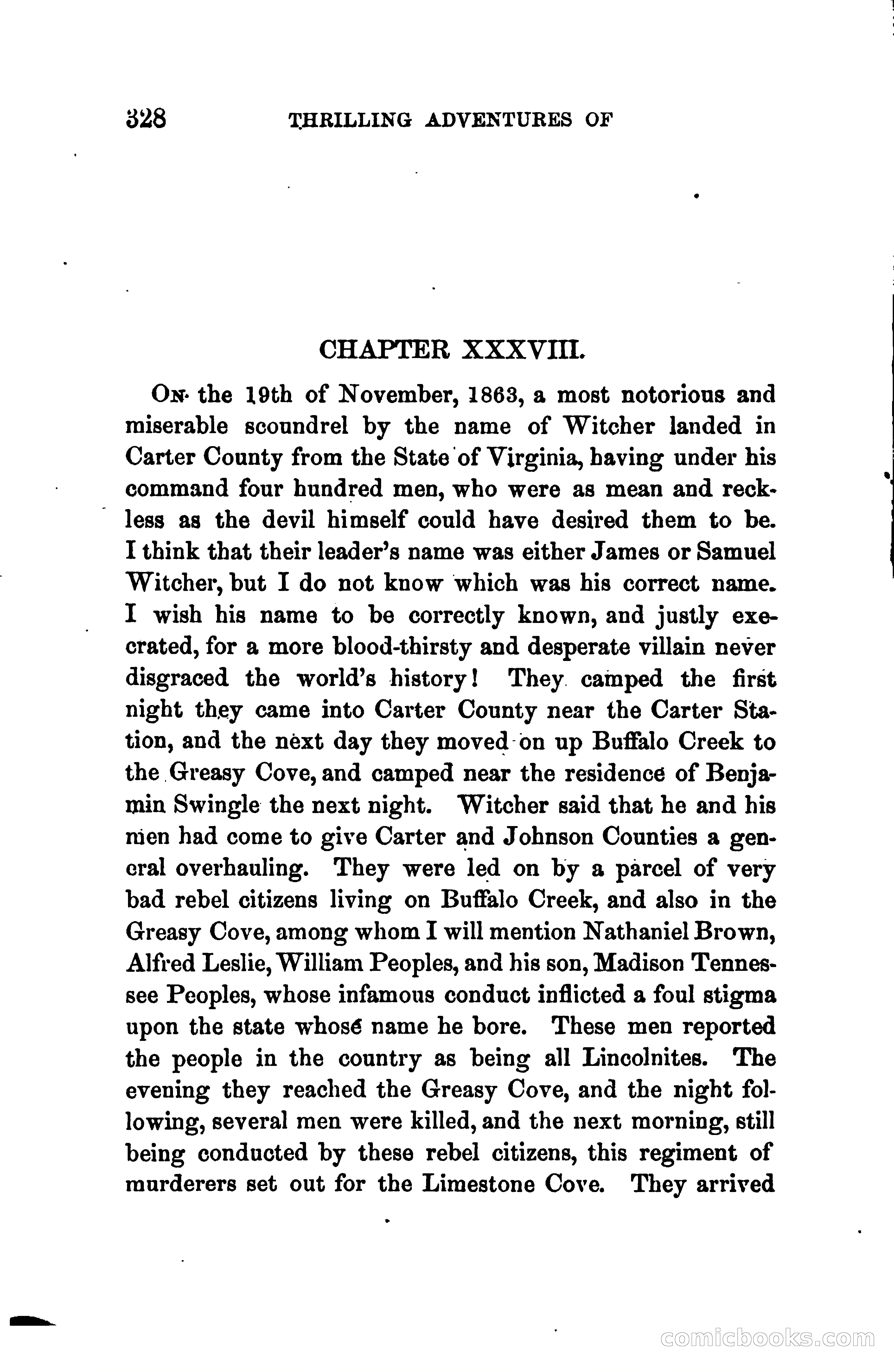 Thrilling Adventures of Daniel Ellis, the Great Union Guide of East Tennessee — page 338 of 399