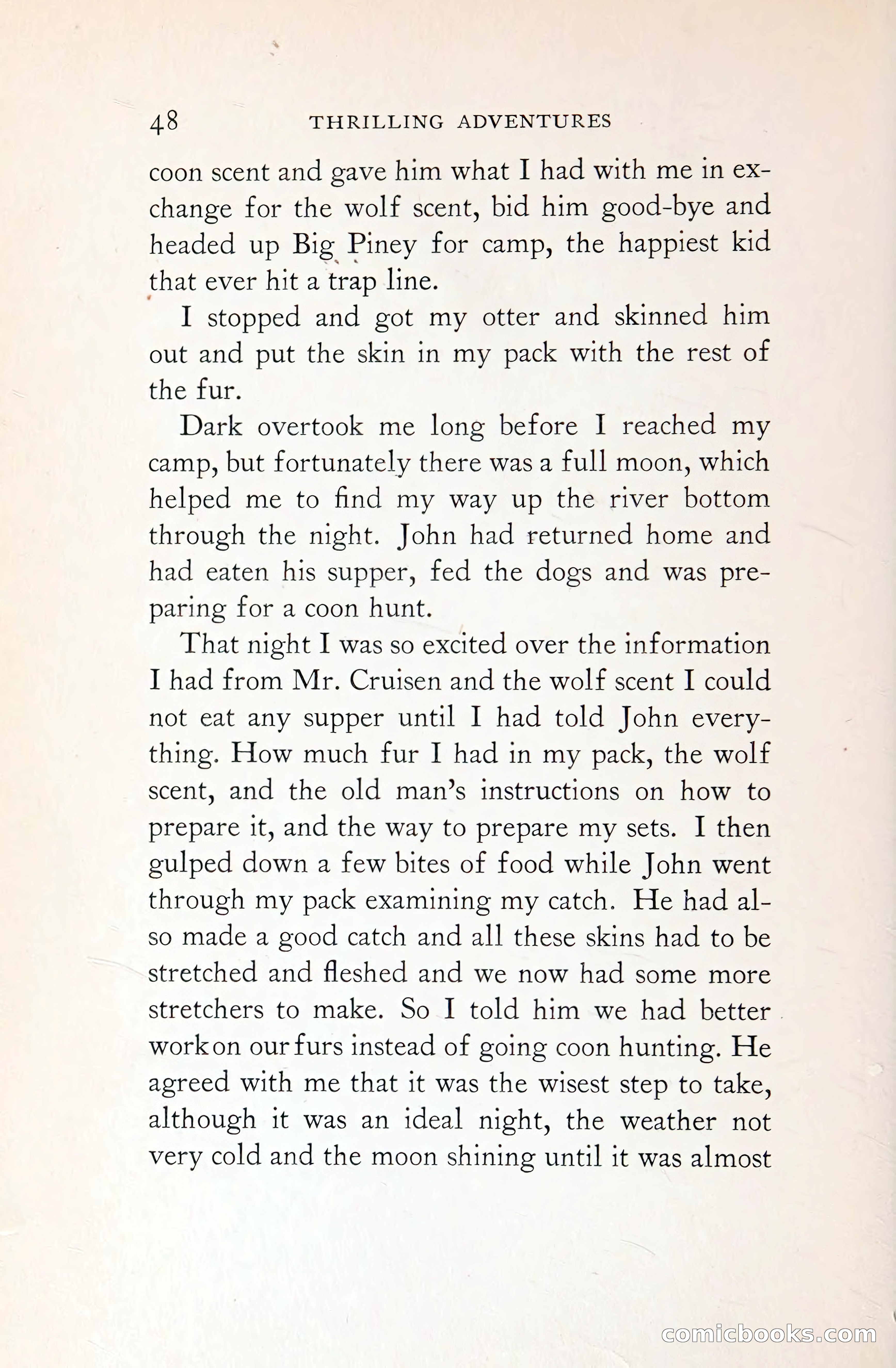 Thrilling Adventures: Guiding, Trapping, Big Game Hunting — page 89 of 287