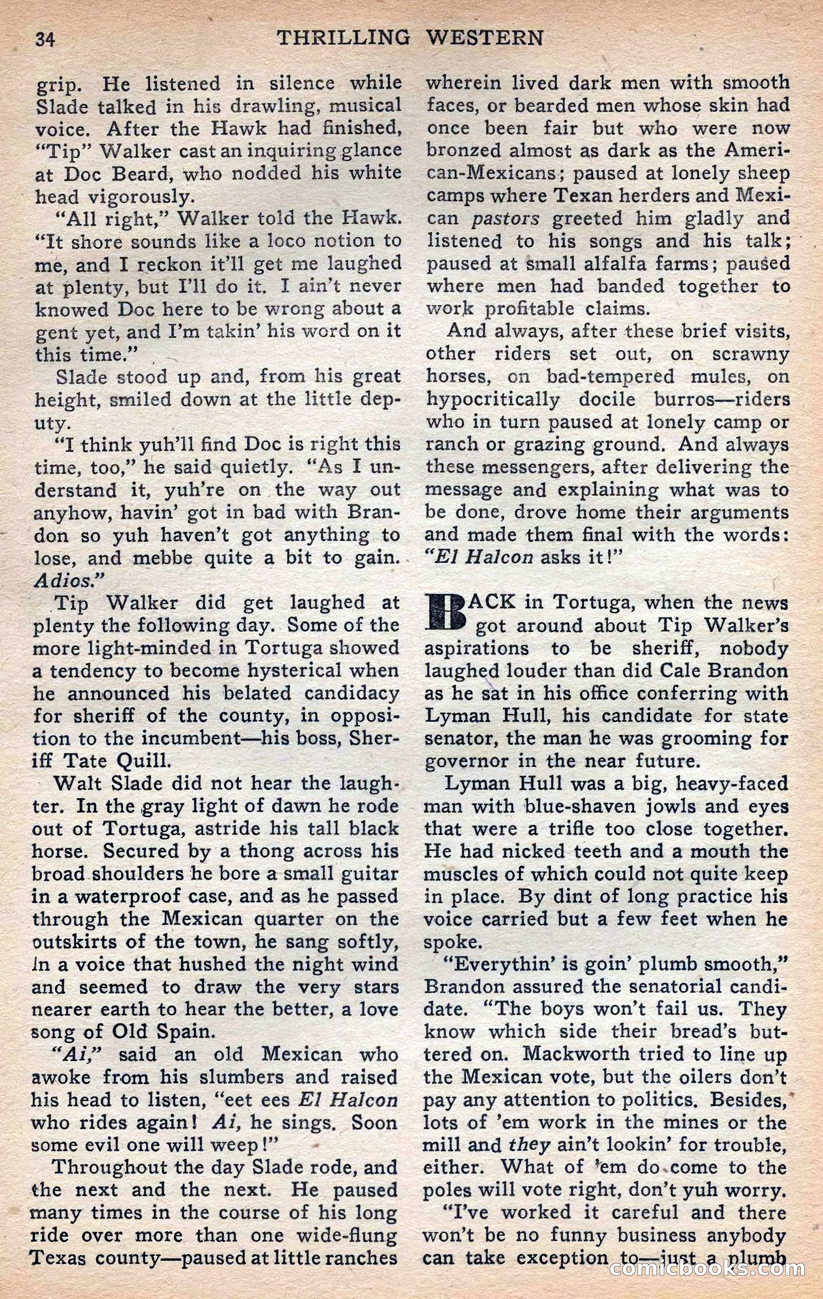 Thrilling Western, Vol. 38, No. 3 — page 35 of 116