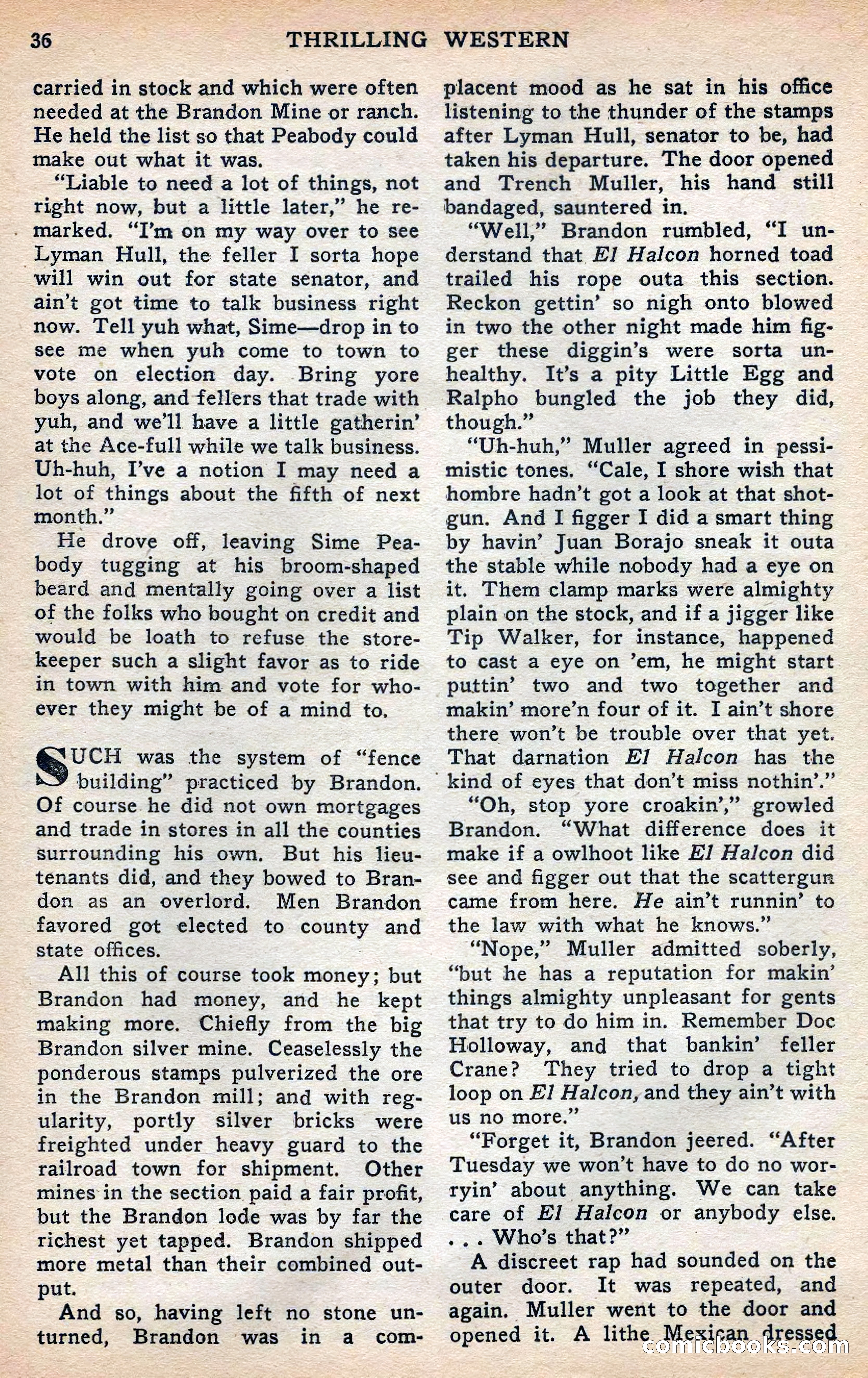 Thrilling Western, Vol. 38, No. 3 — page 37 of 116
