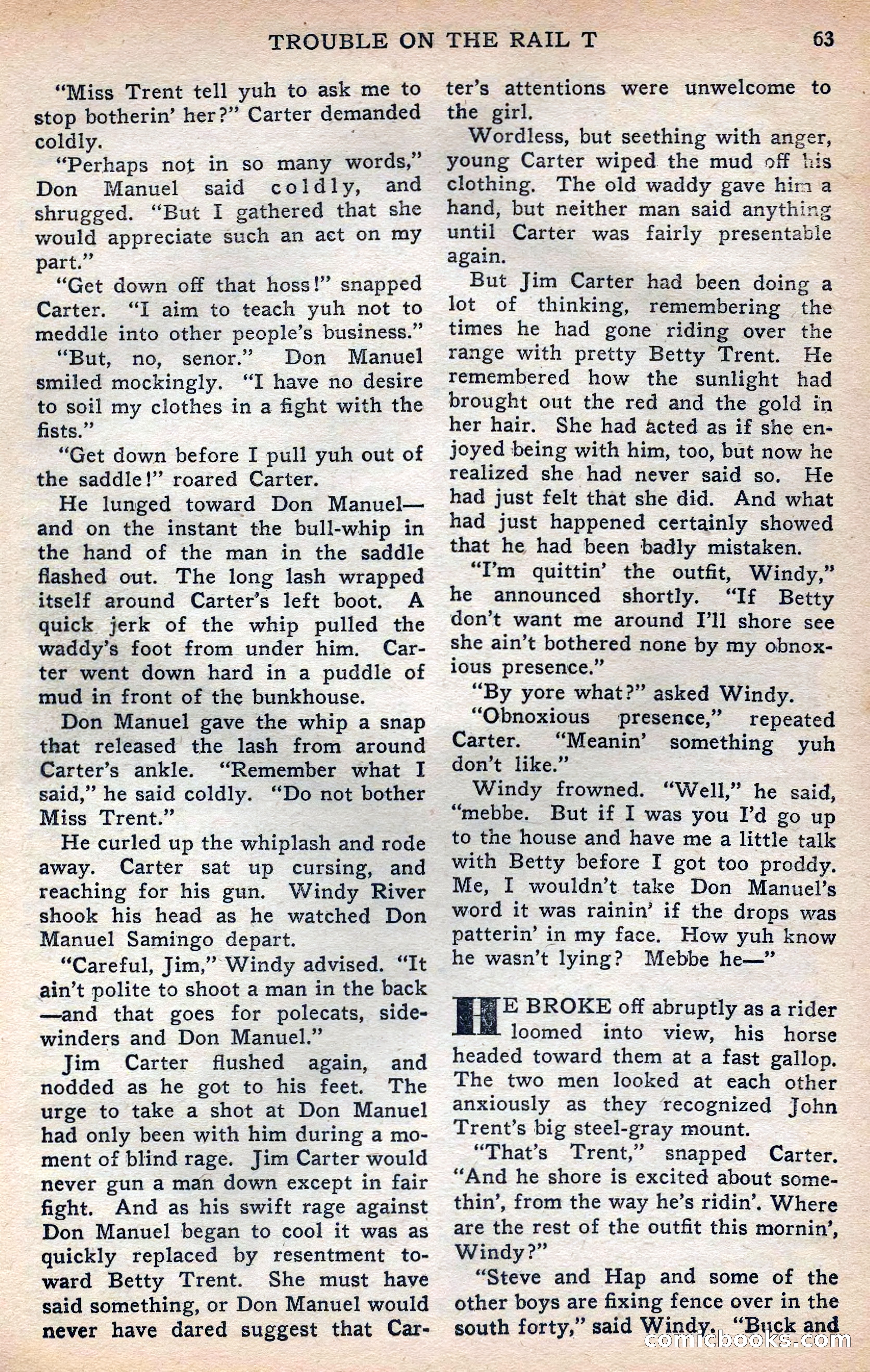 Thrilling Western, Vol. 38, No. 3 — page 64 of 116
