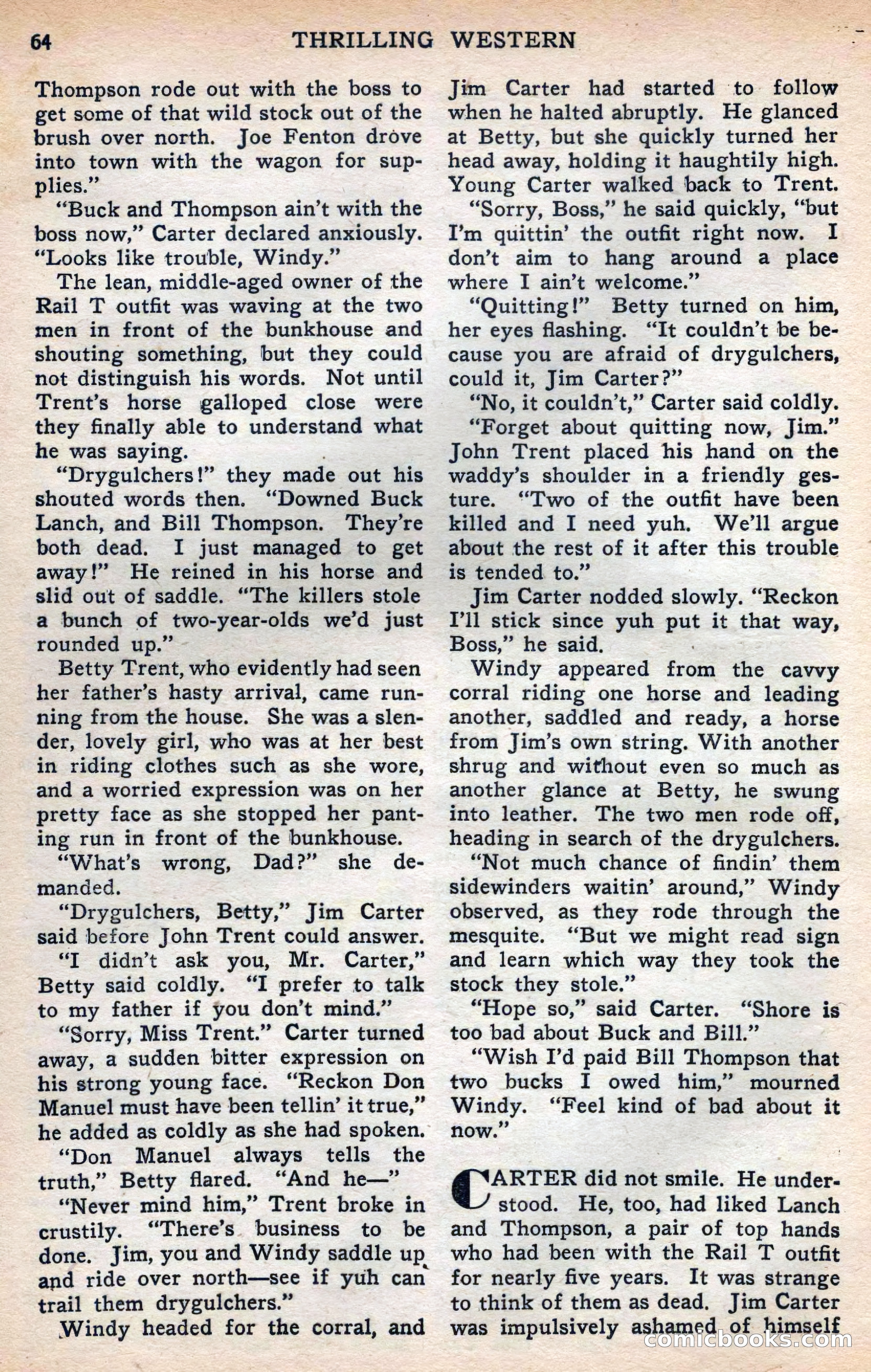 Thrilling Western, Vol. 38, No. 3 — page 65 of 116
