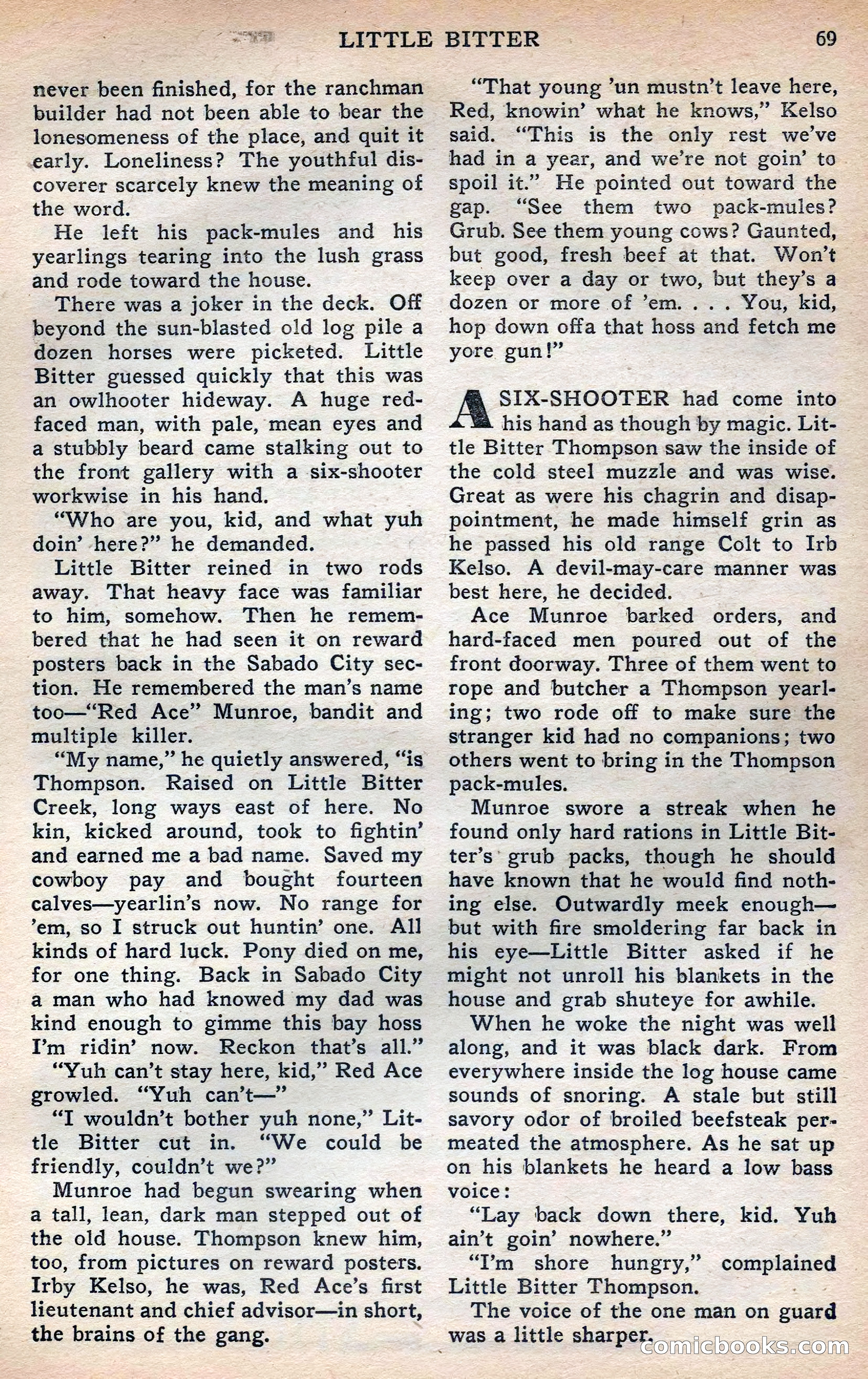 Thrilling Western, Vol. 38, No. 3 — page 70 of 116