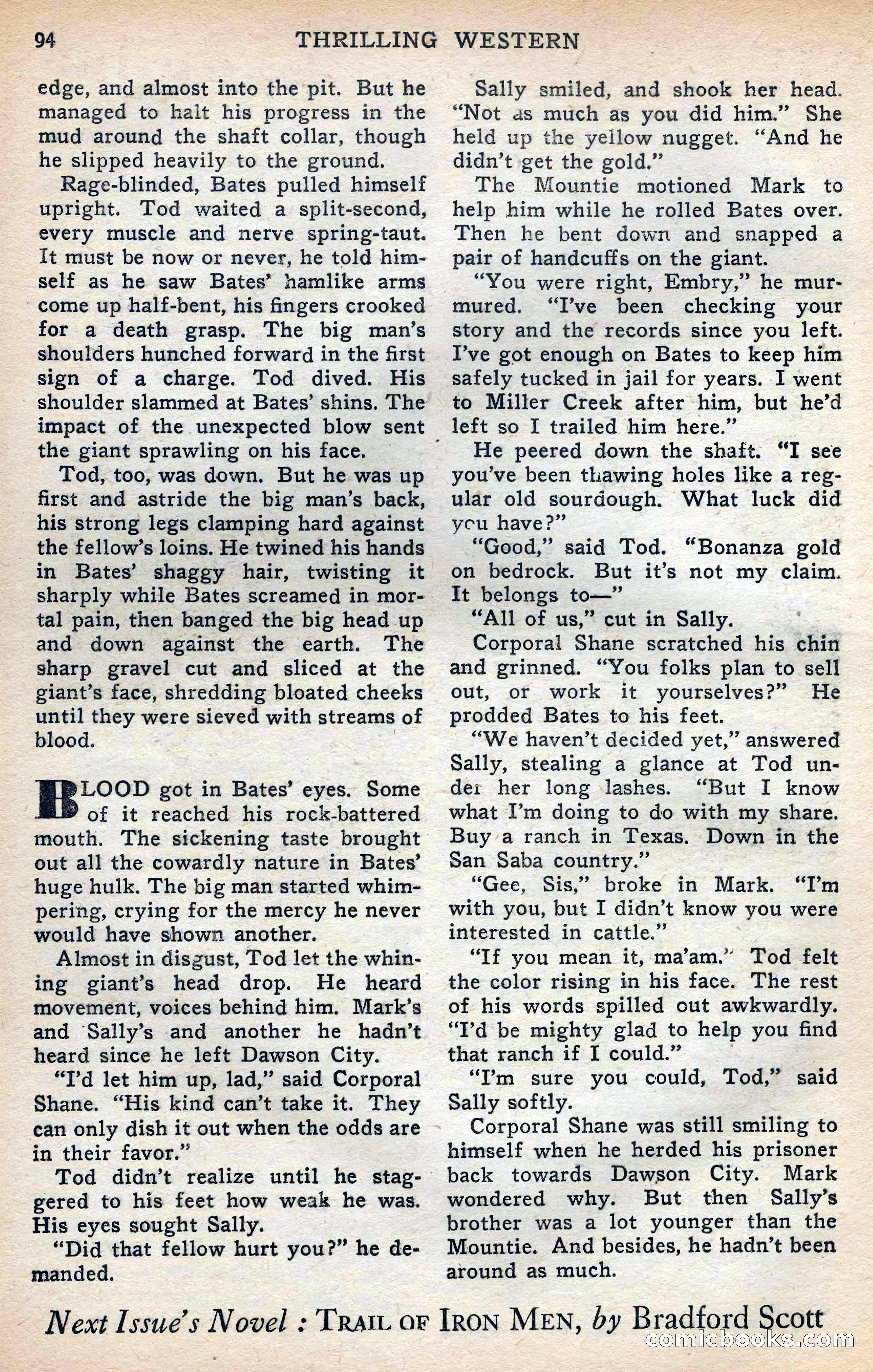 Thrilling Western, Vol. 38, No. 3 — page 95 of 116