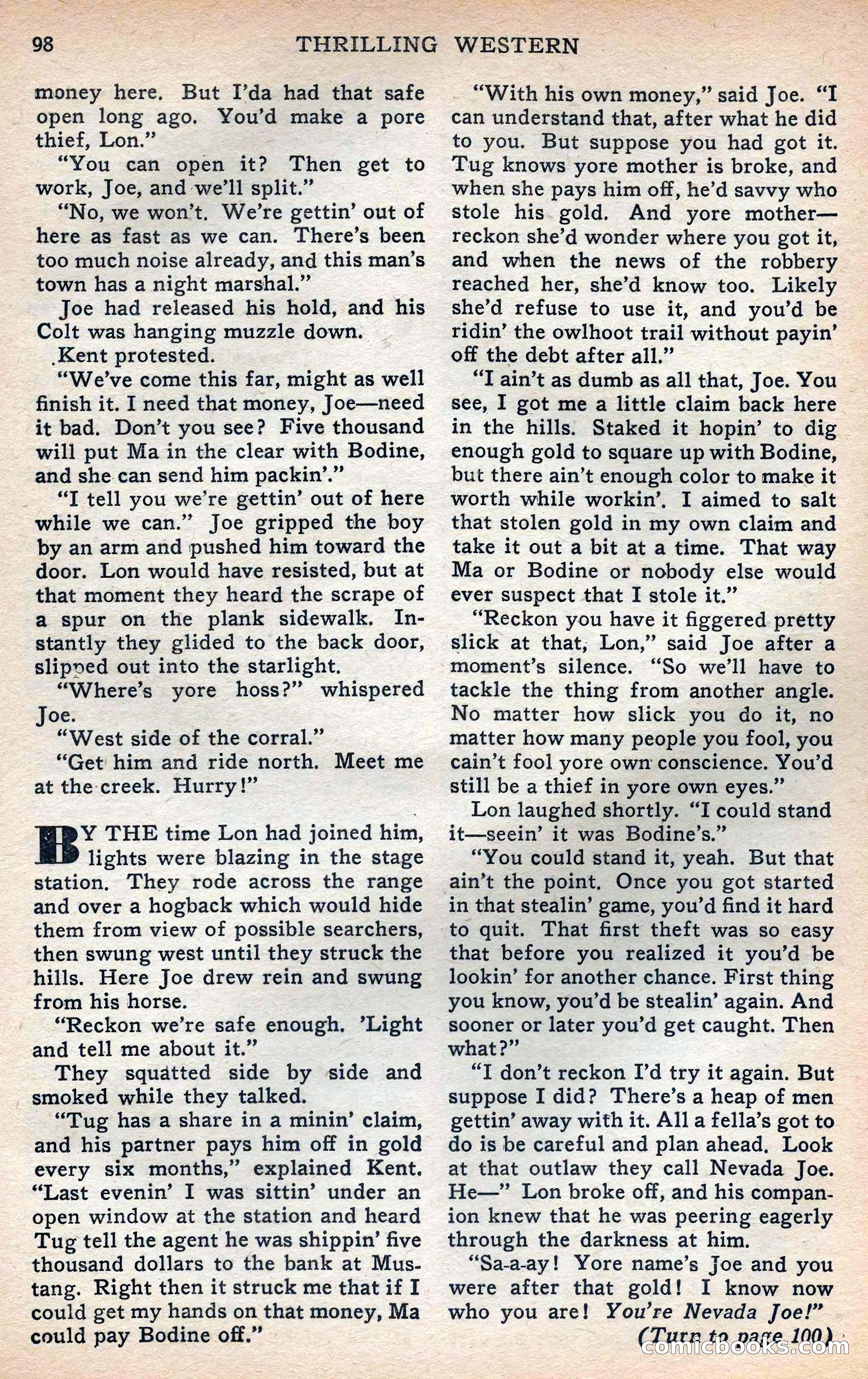 Thrilling Western, Vol. 38, No. 3 — page 99 of 116