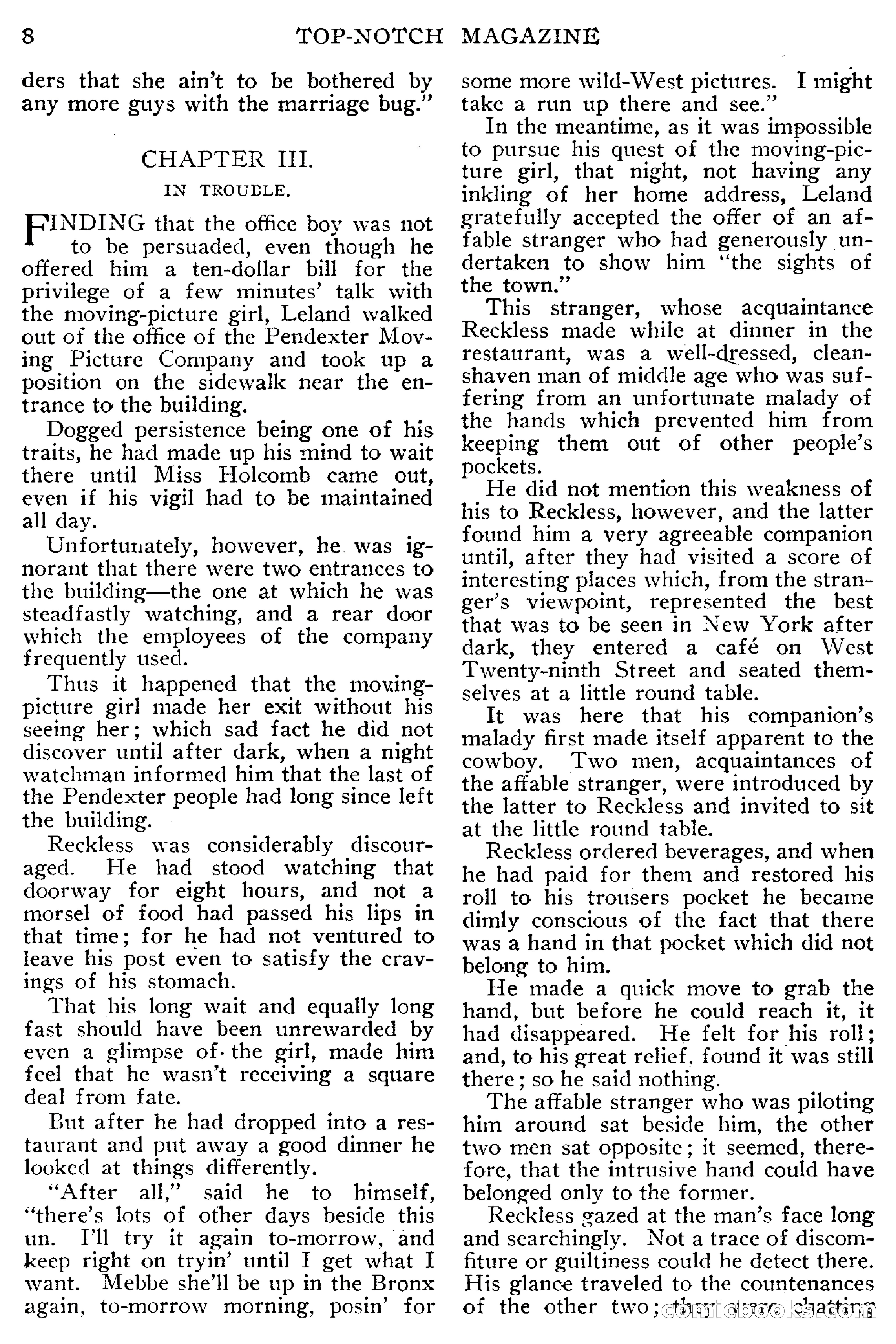 Top-Notch Magazine, February 1912 — page 14 of 204