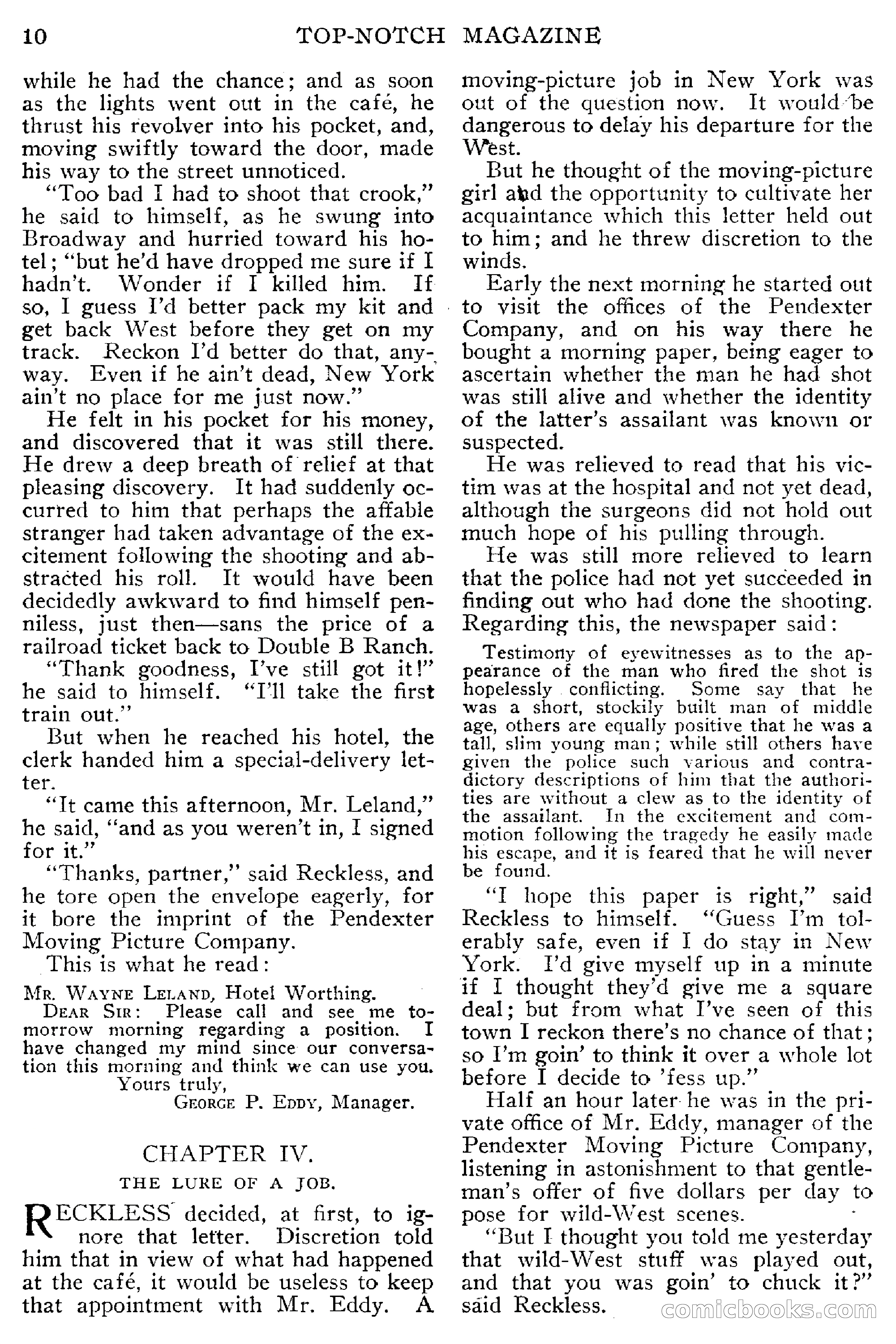 Top-Notch Magazine, February 1912 — page 16 of 204