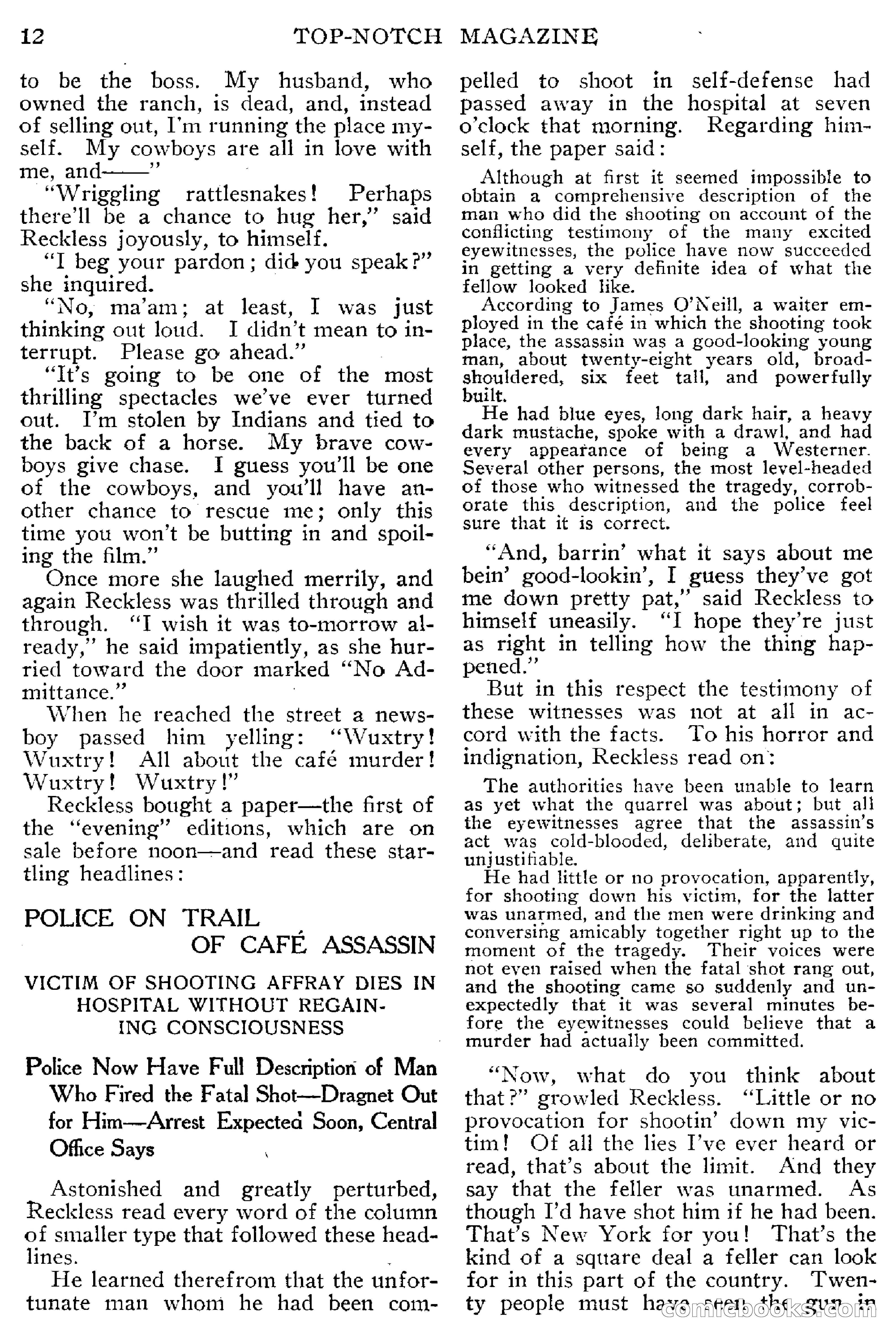 Top-Notch Magazine, February 1912 — page 18 of 204