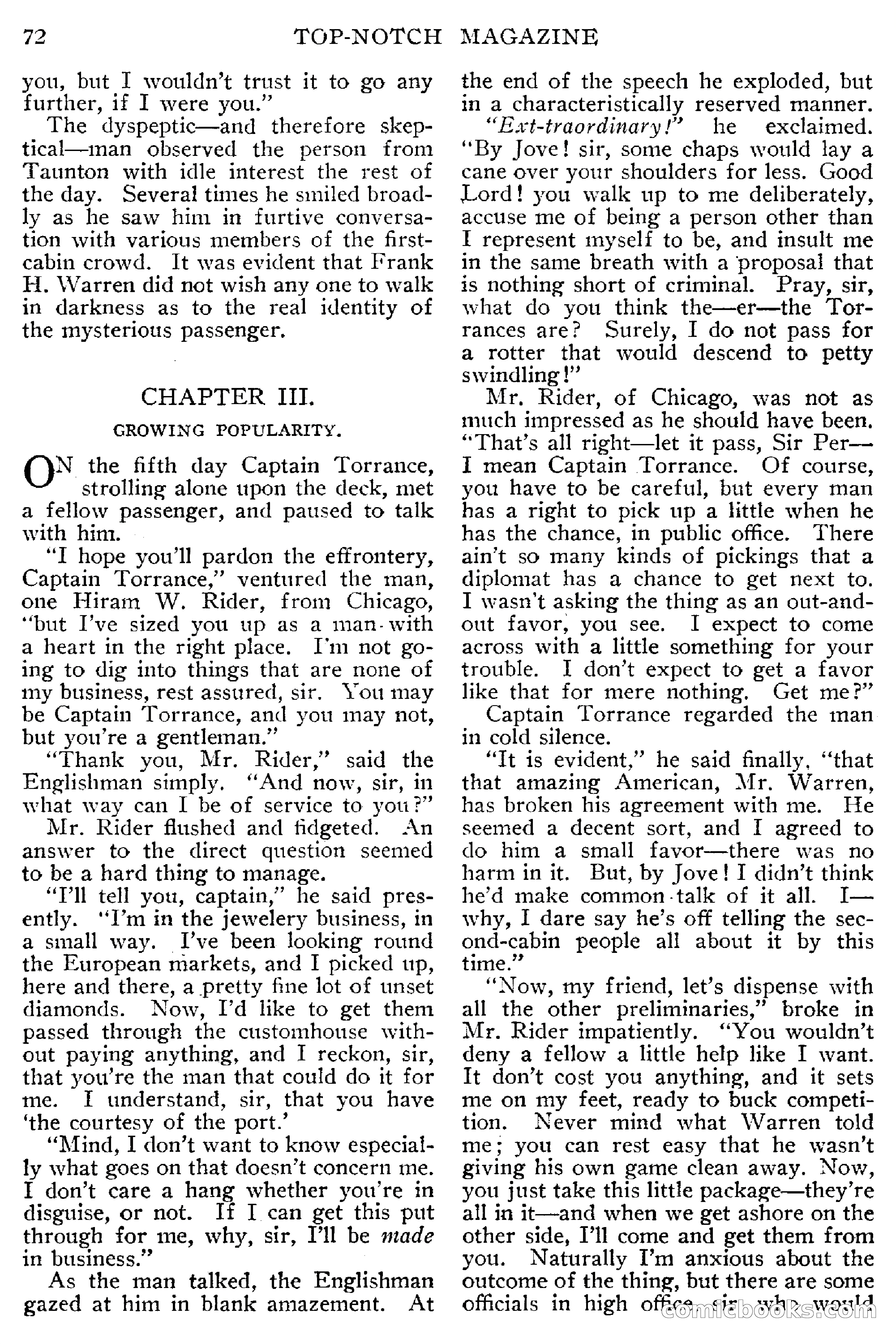 Top-Notch Magazine, February 1912 — page 78 of 204