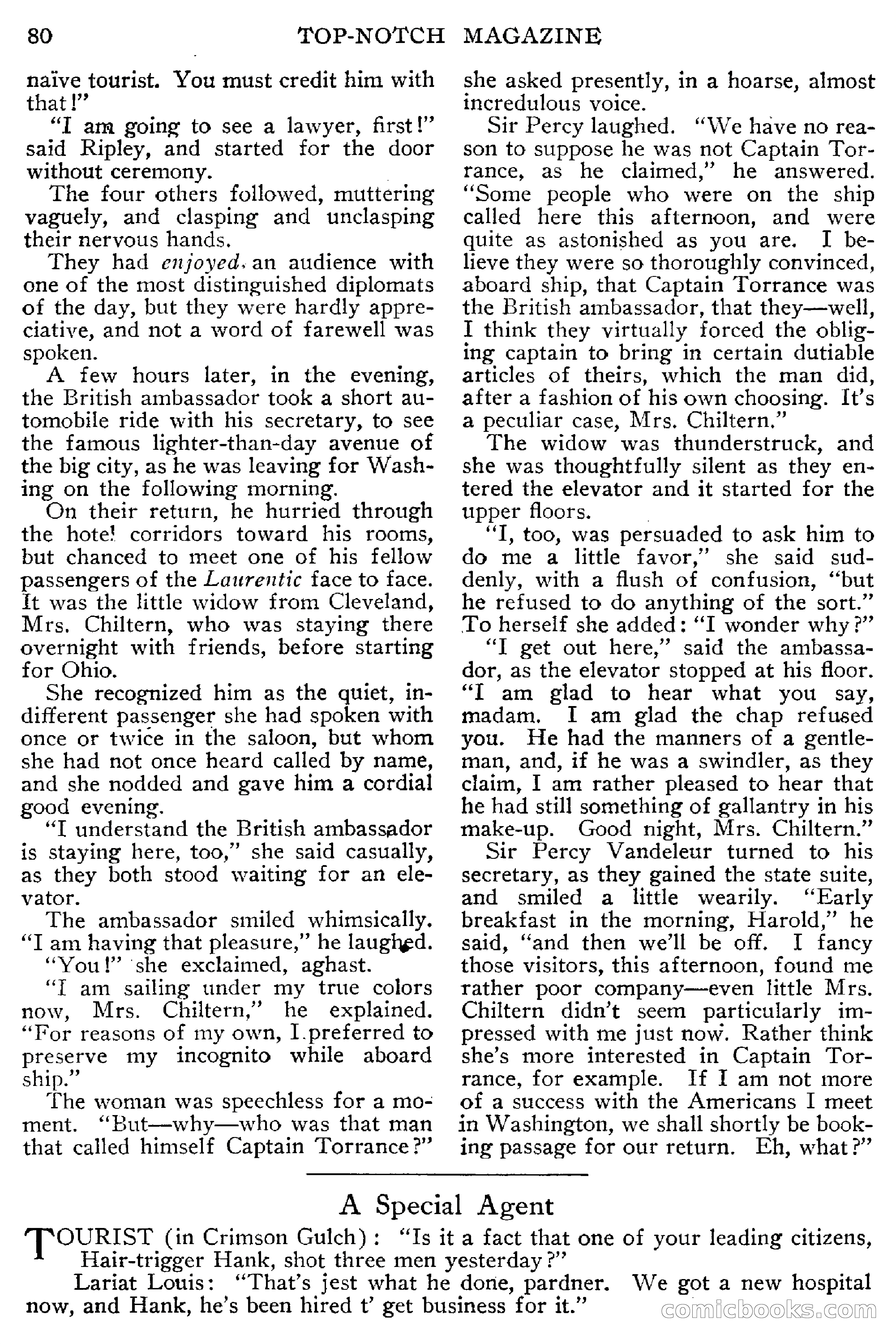 Top-Notch Magazine, February 1912 — page 86 of 204