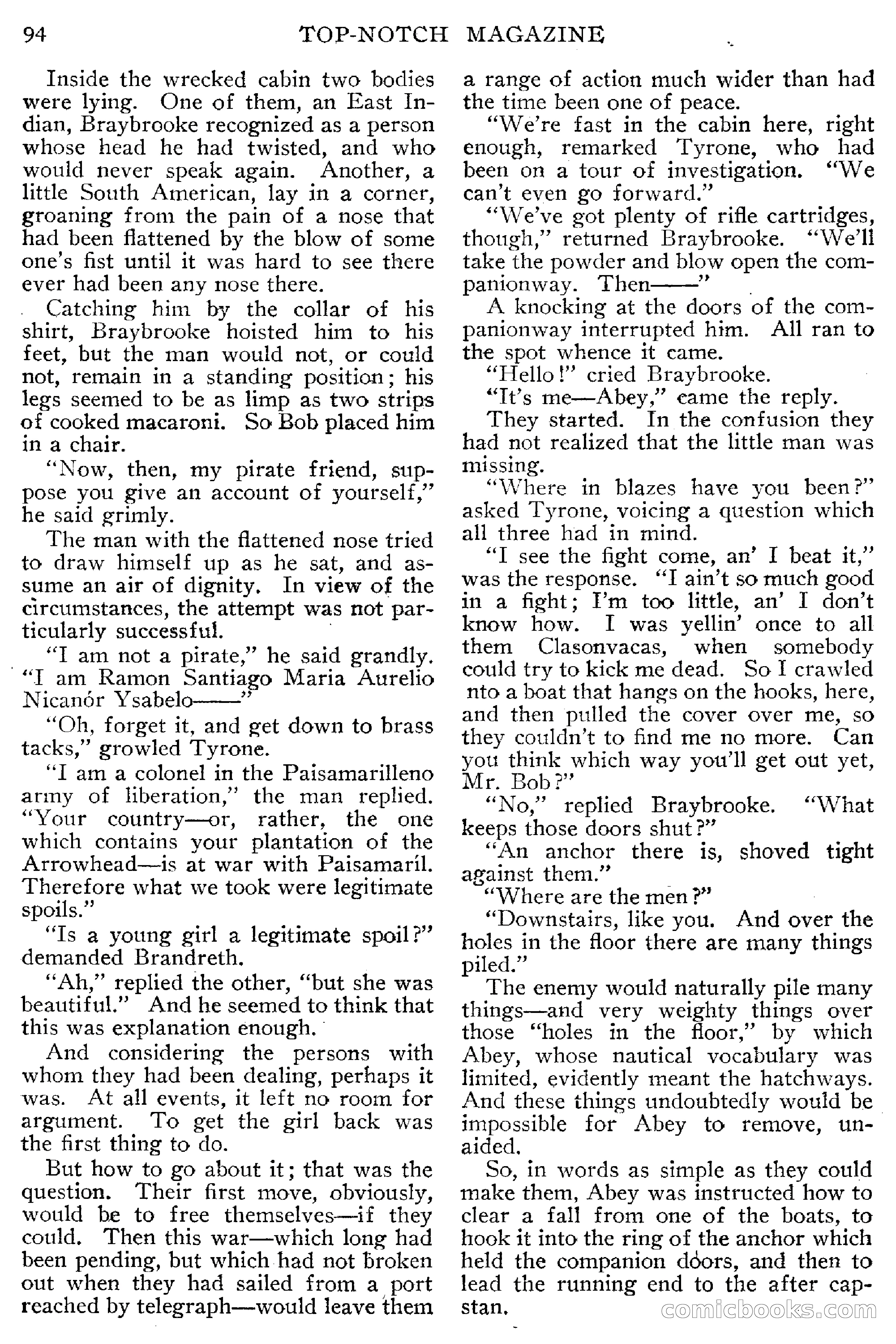 Top-Notch Magazine, February 1912 — page 100 of 204