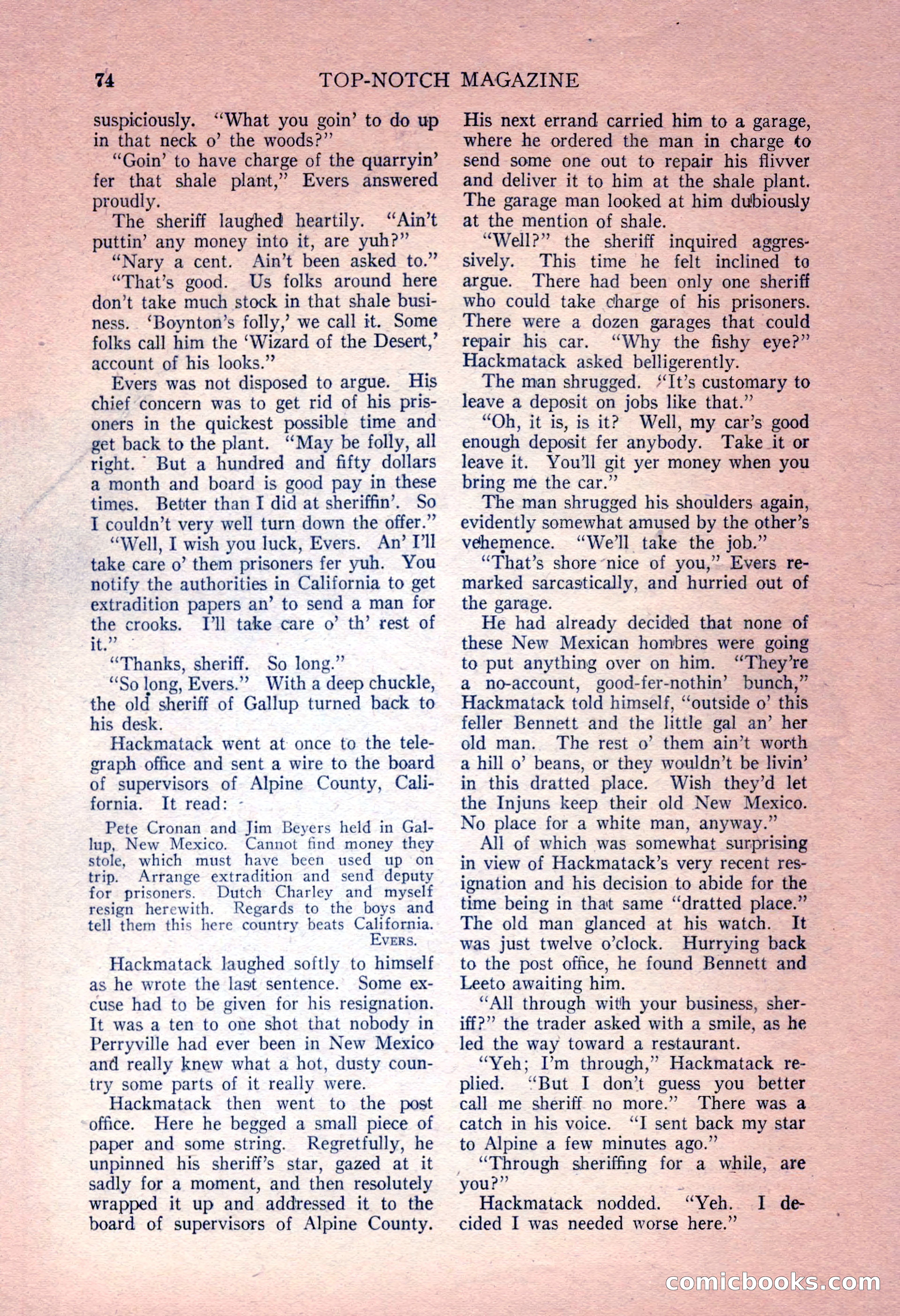 Top-Notch Magazine, December 15, 1924 — page 76 of 148