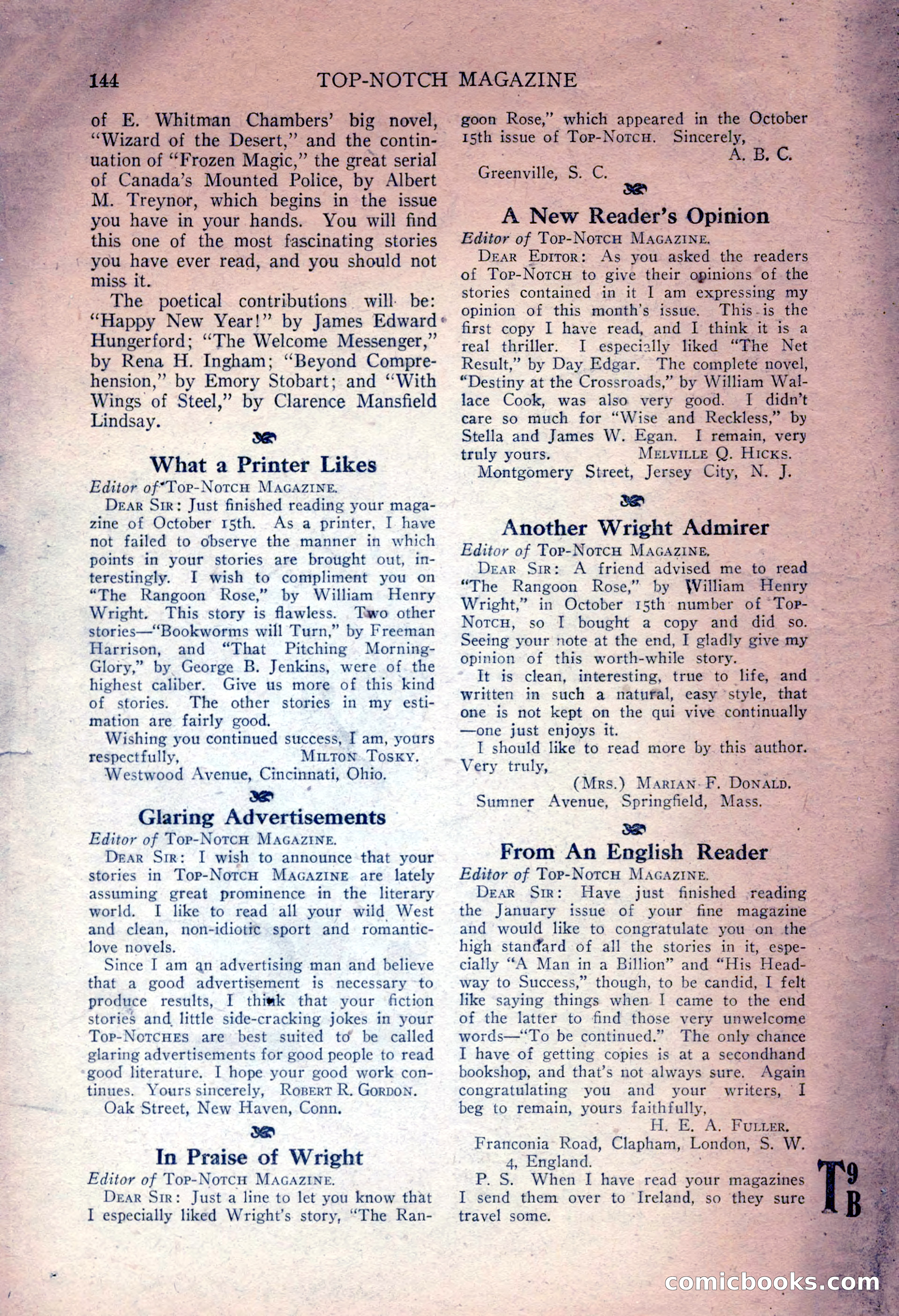 Top-Notch Magazine, December 15, 1924 — page 146 of 148