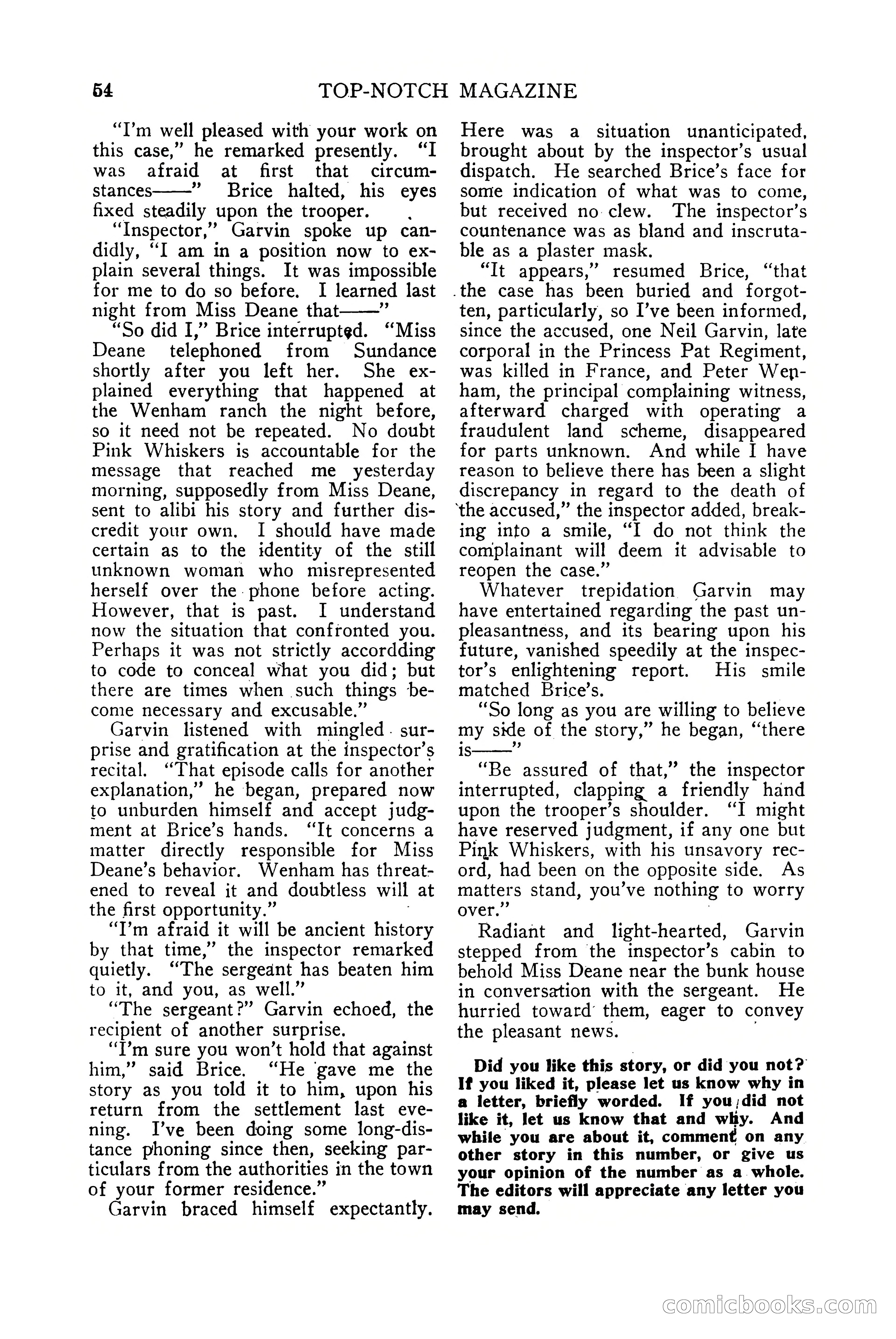 Top-Notch Magazine, July 15, 1922 — page 56 of 148