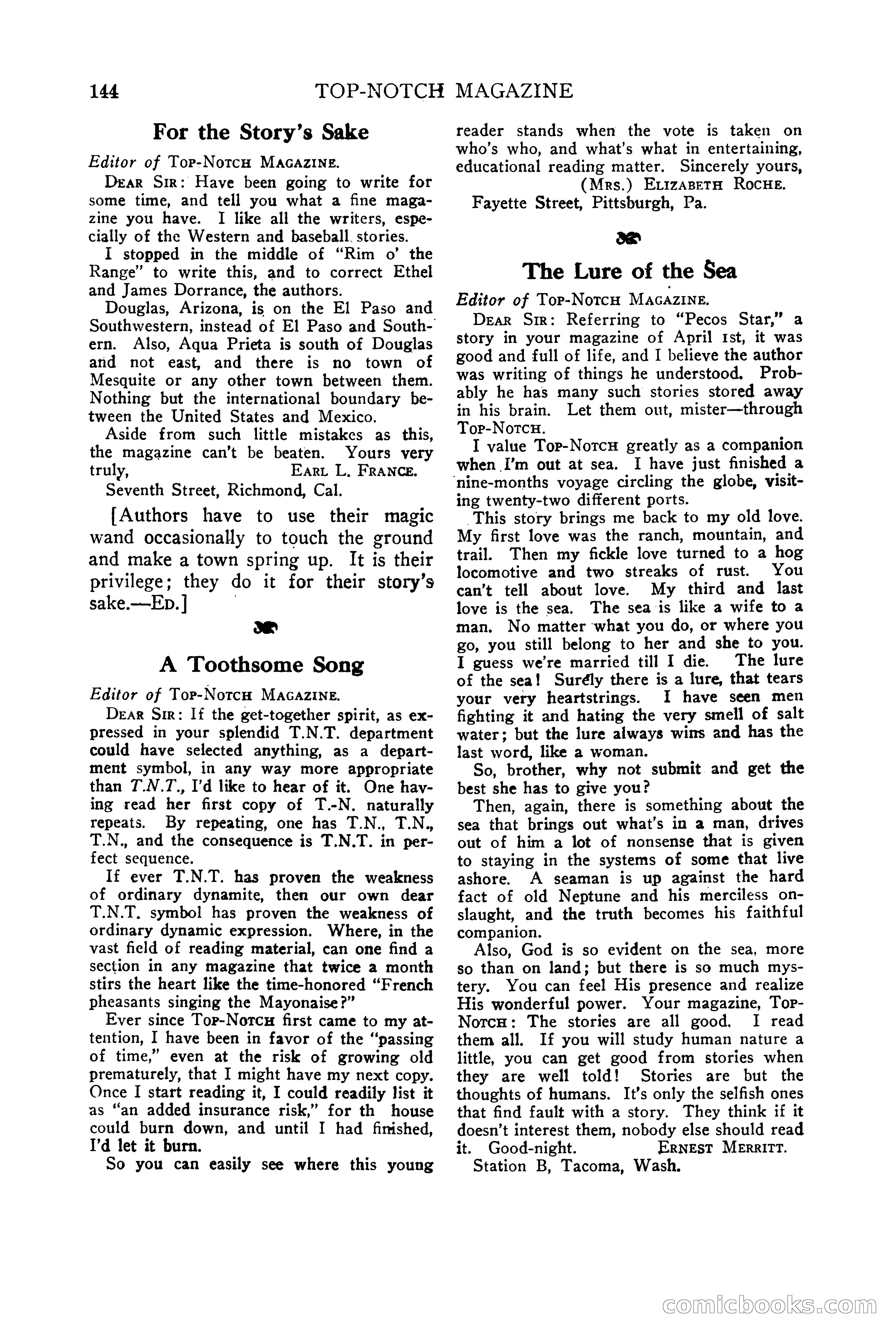 Top-Notch Magazine, July 15, 1922 — page 146 of 148