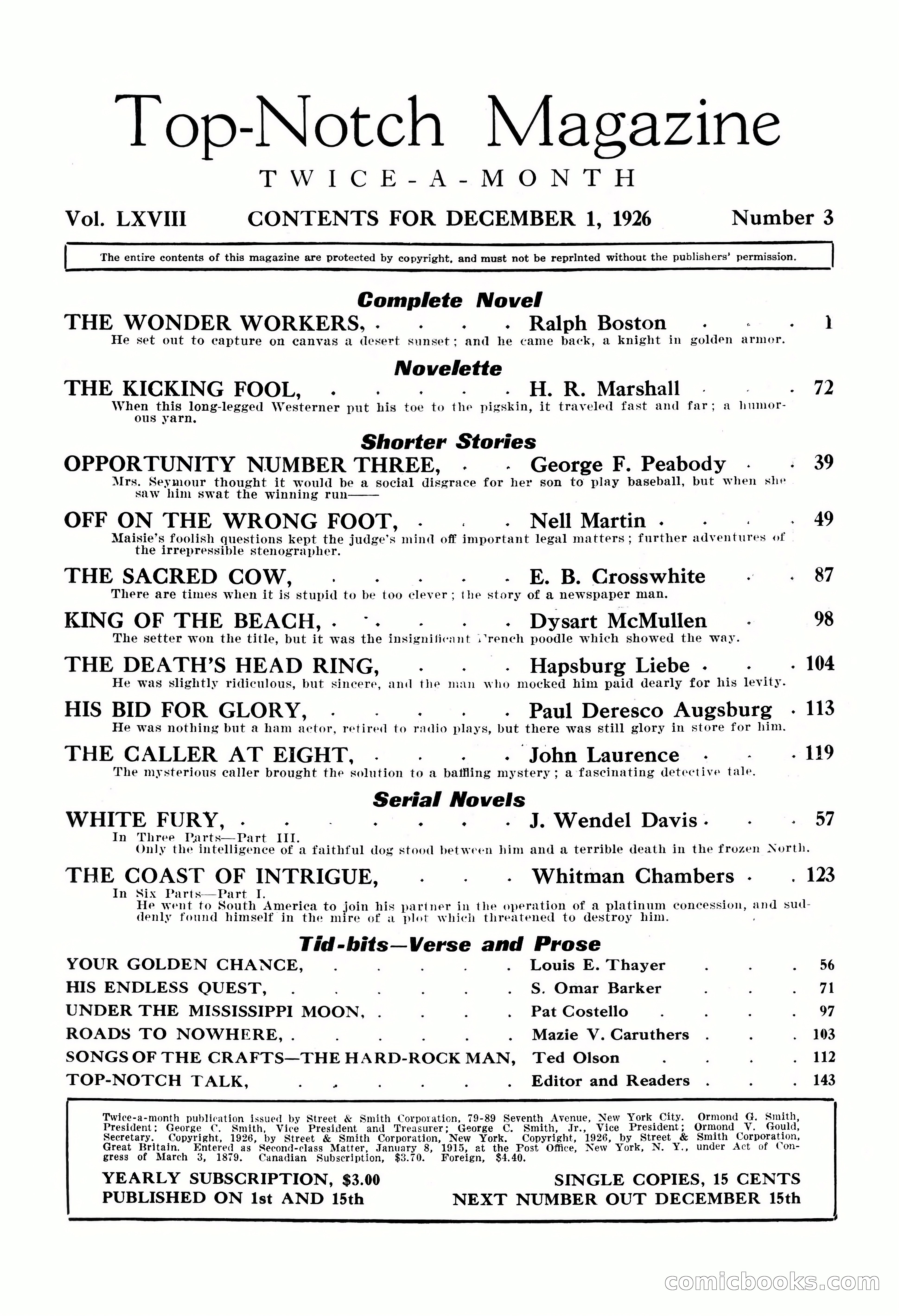 Top-Notch Magazine, December 1, 1926 — page 4 of 174