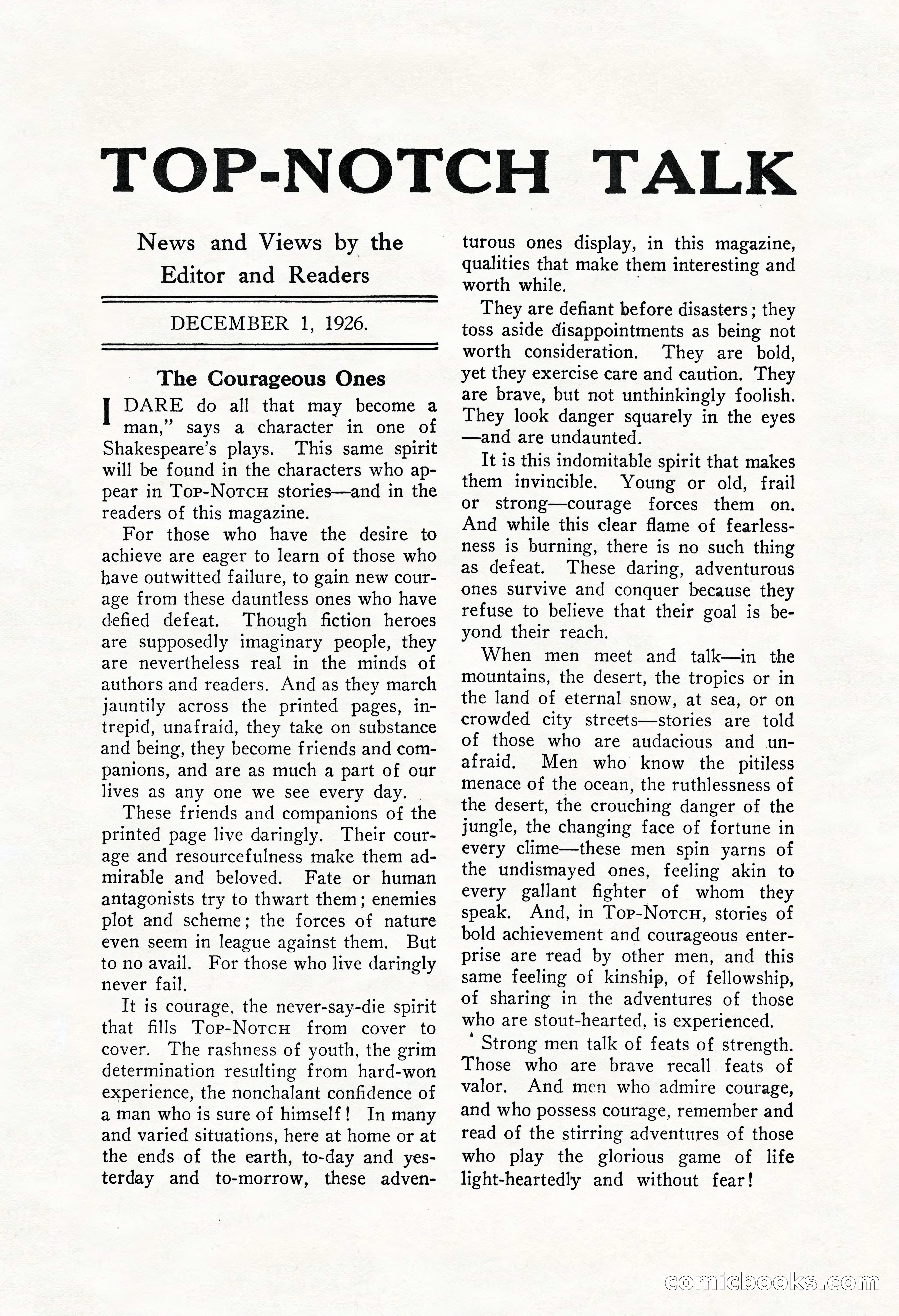 Top-Notch Magazine, December 1, 1926 — page 161 of 174