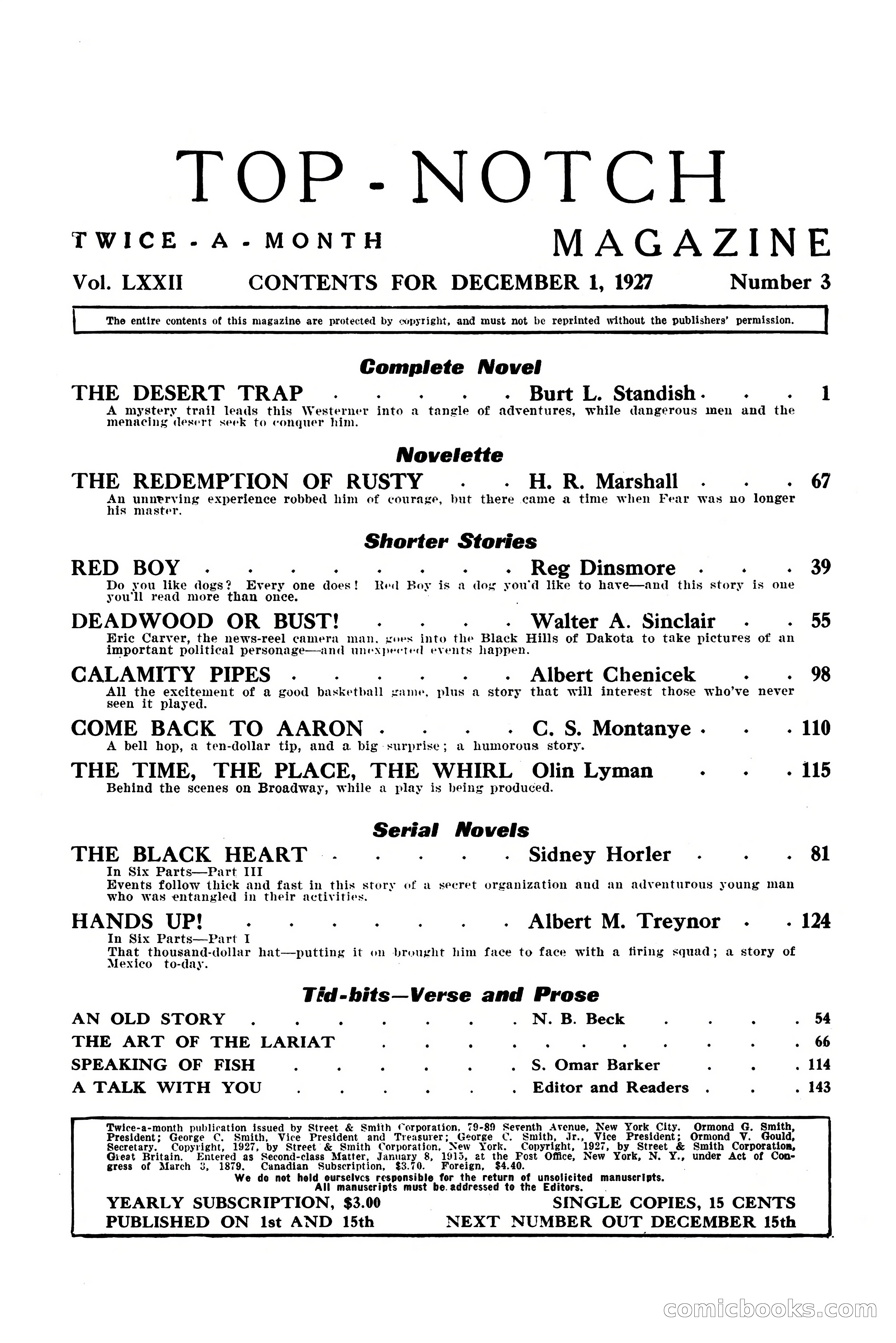 Top-Notch Magazine, December 1, 1927 — page 4 of 172
