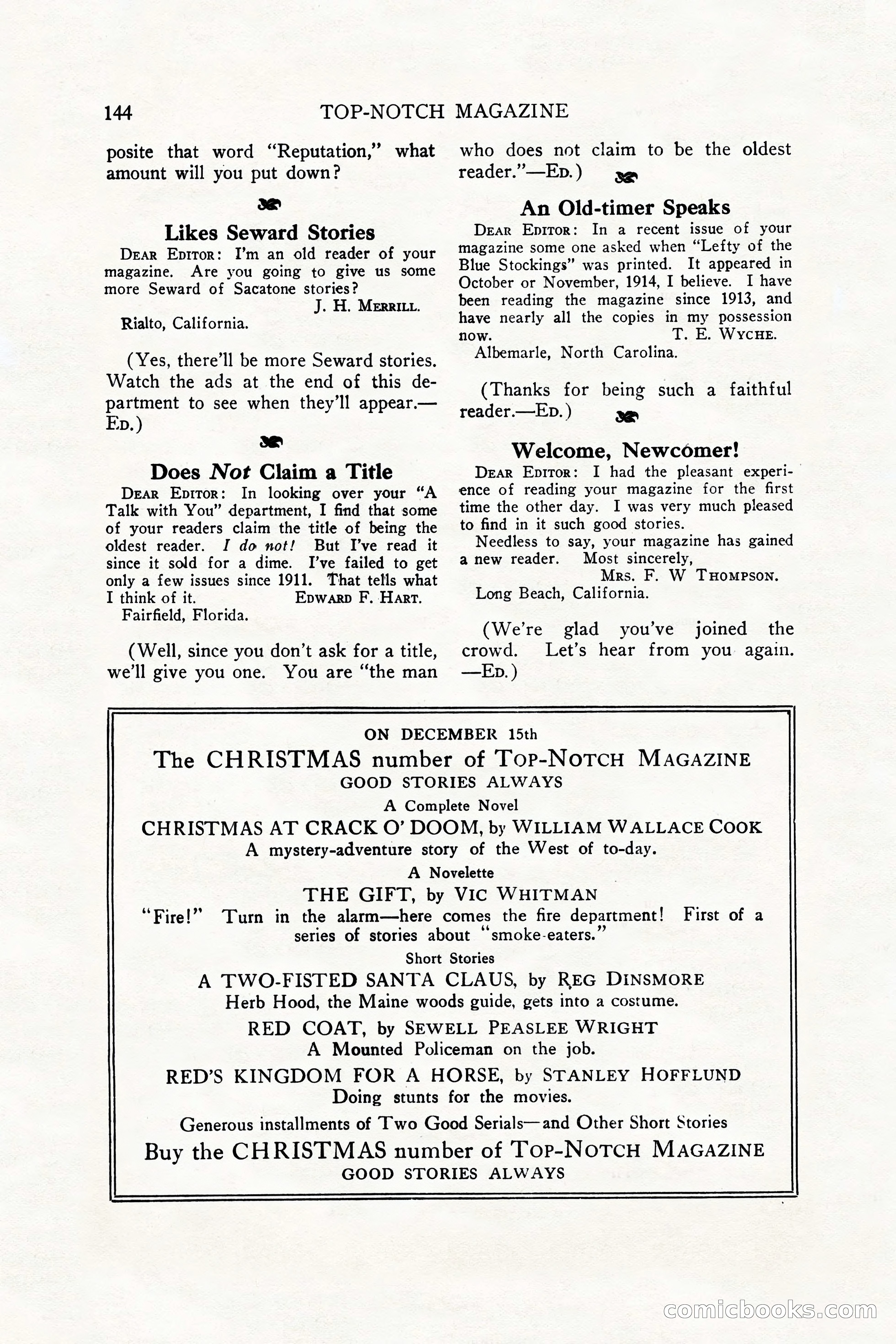 Top-Notch Magazine, December 1, 1927 — page 162 of 172