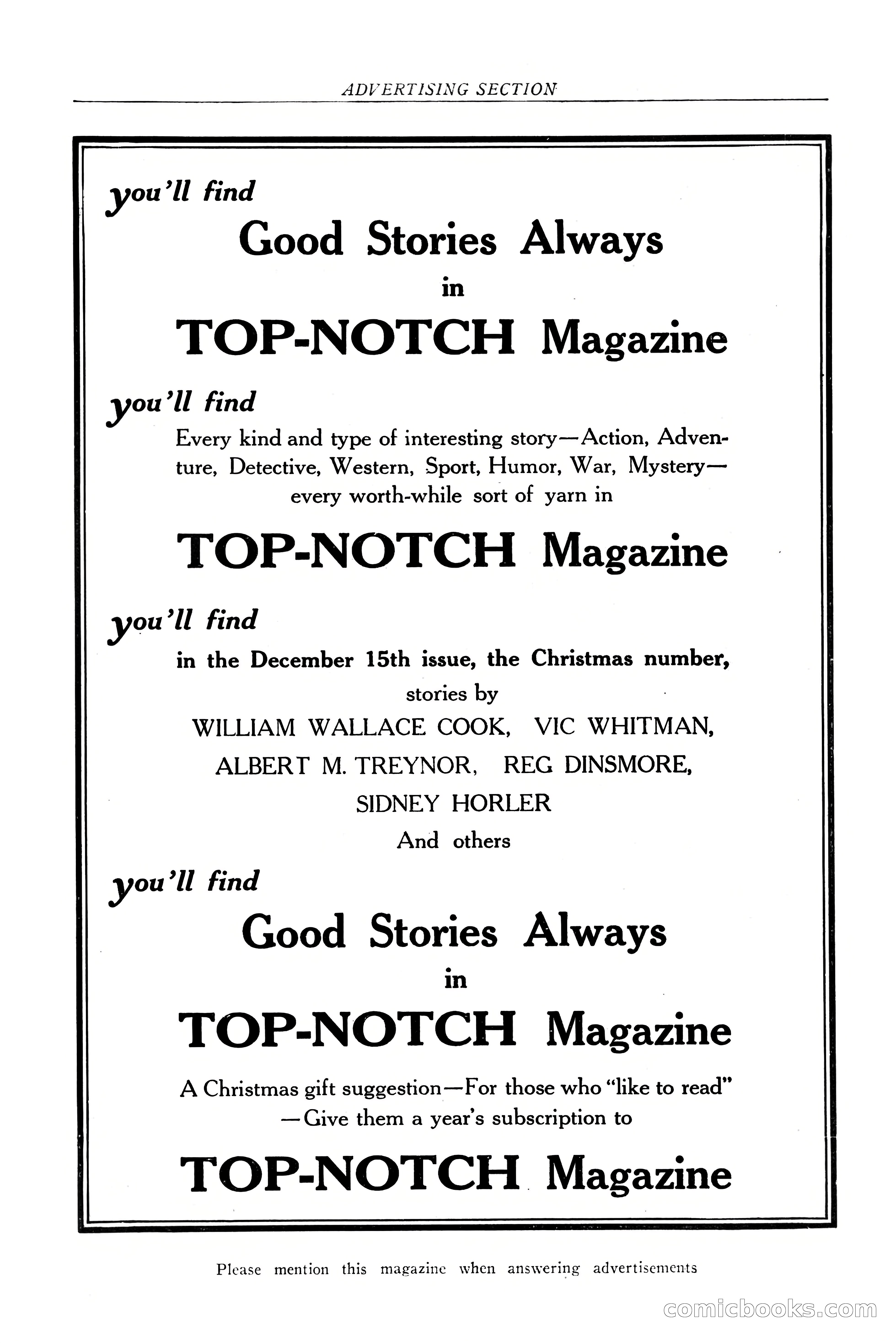 Top-Notch Magazine, December 1, 1927 — page 164 of 172