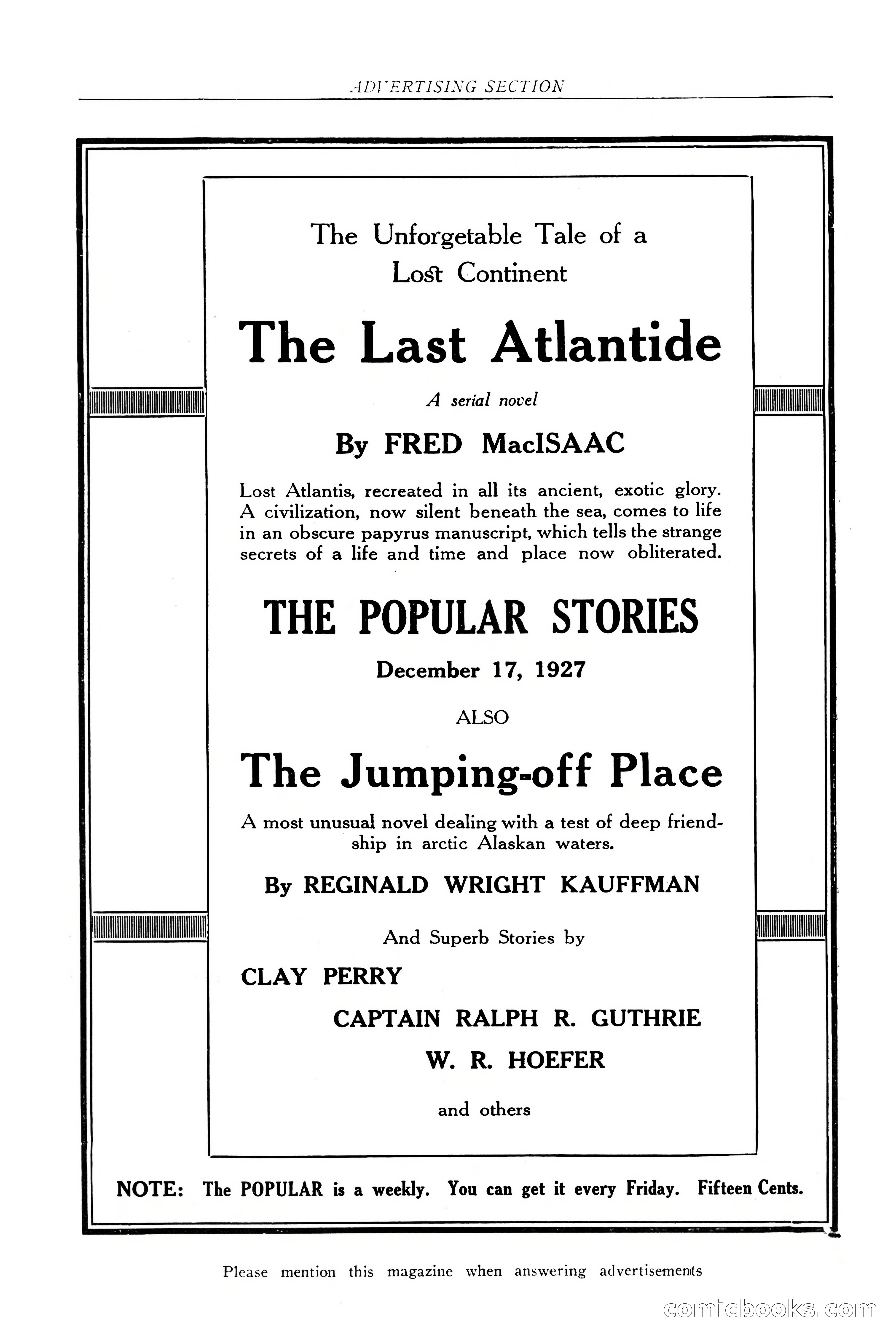 Top-Notch Magazine, December 1, 1927 — page 167 of 172