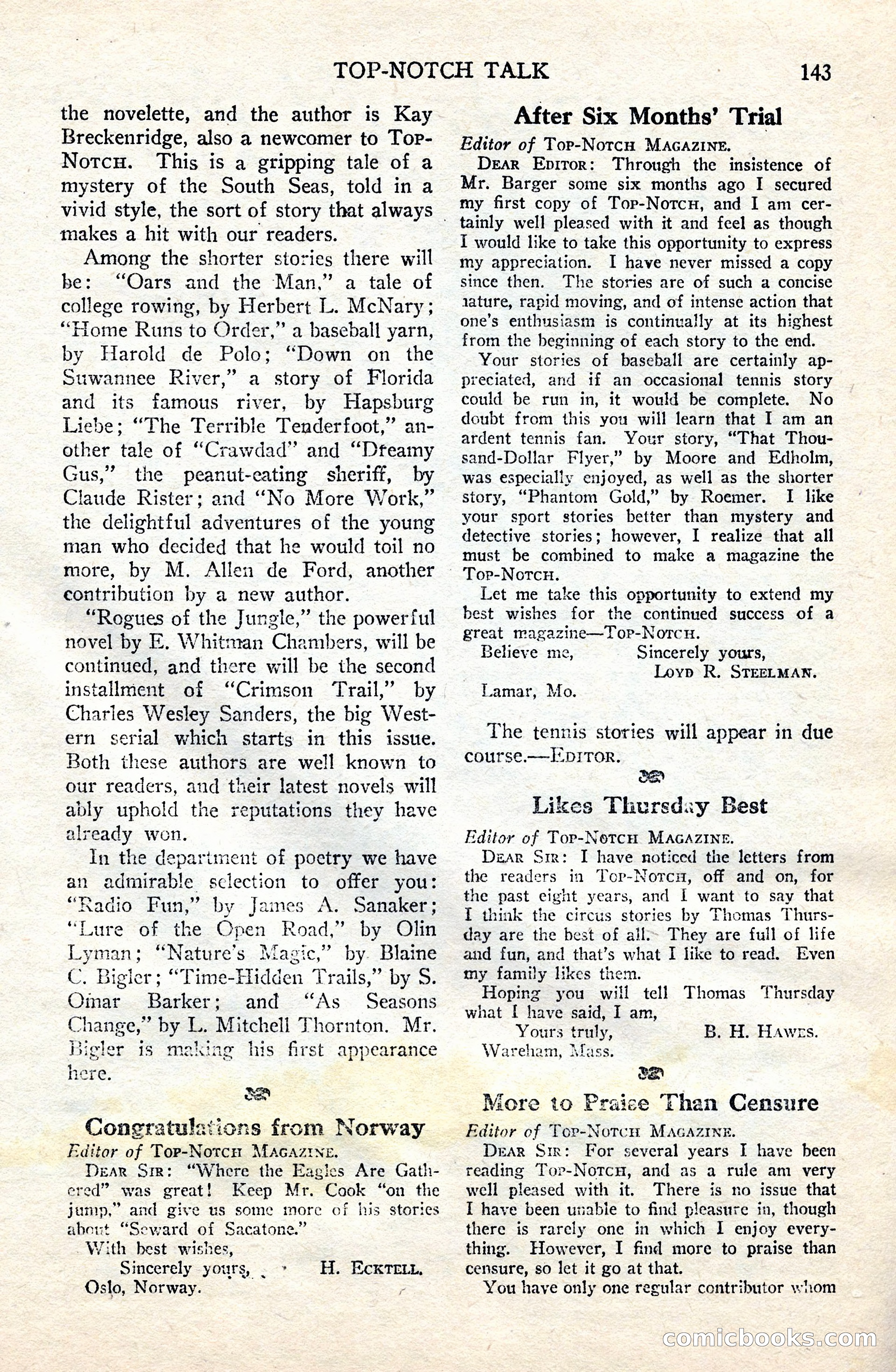 Top-Notch Magazine, June 1, 1926 — page 163 of 174