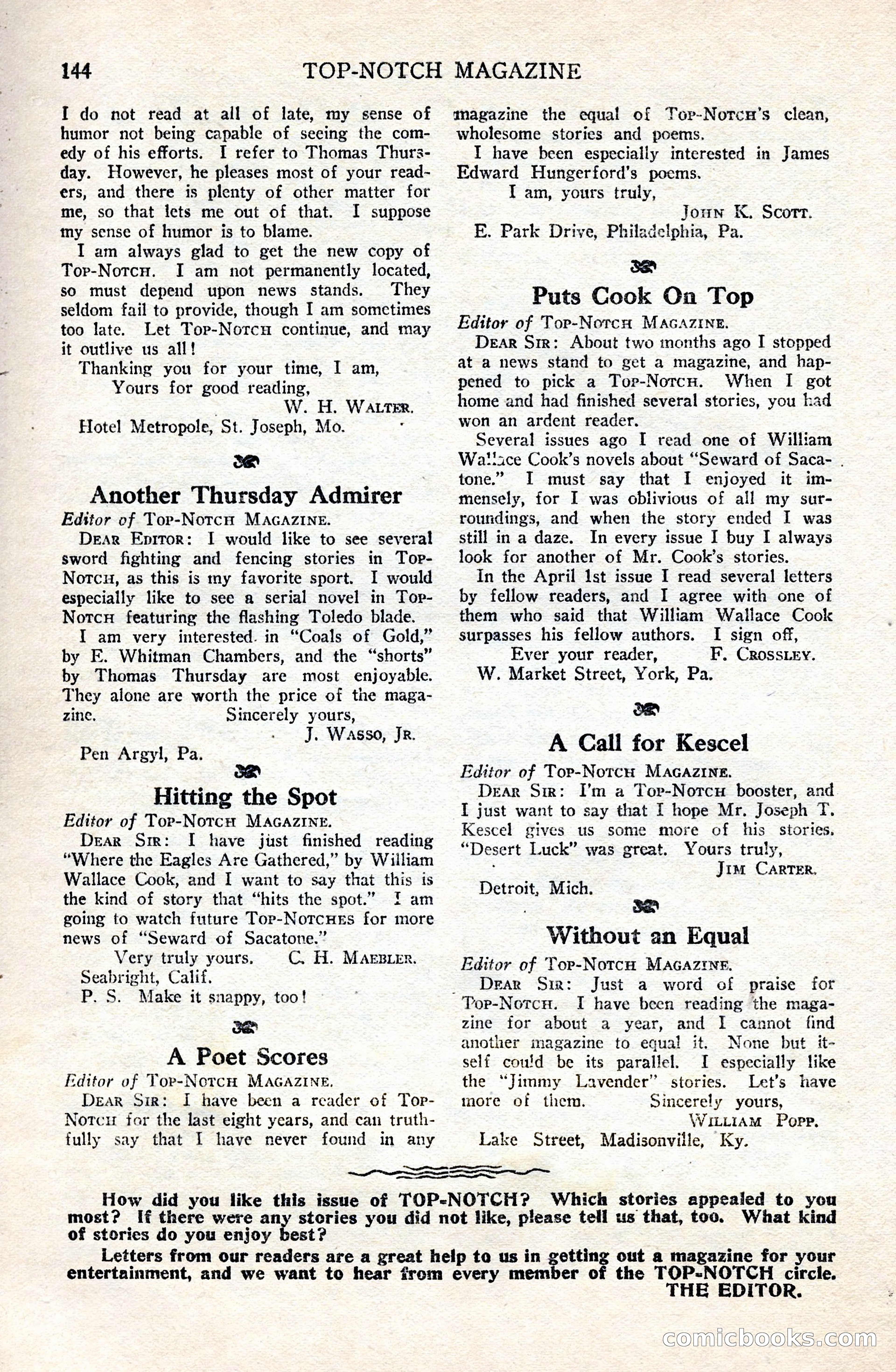 Top-Notch Magazine, June 1, 1926 — page 164 of 174