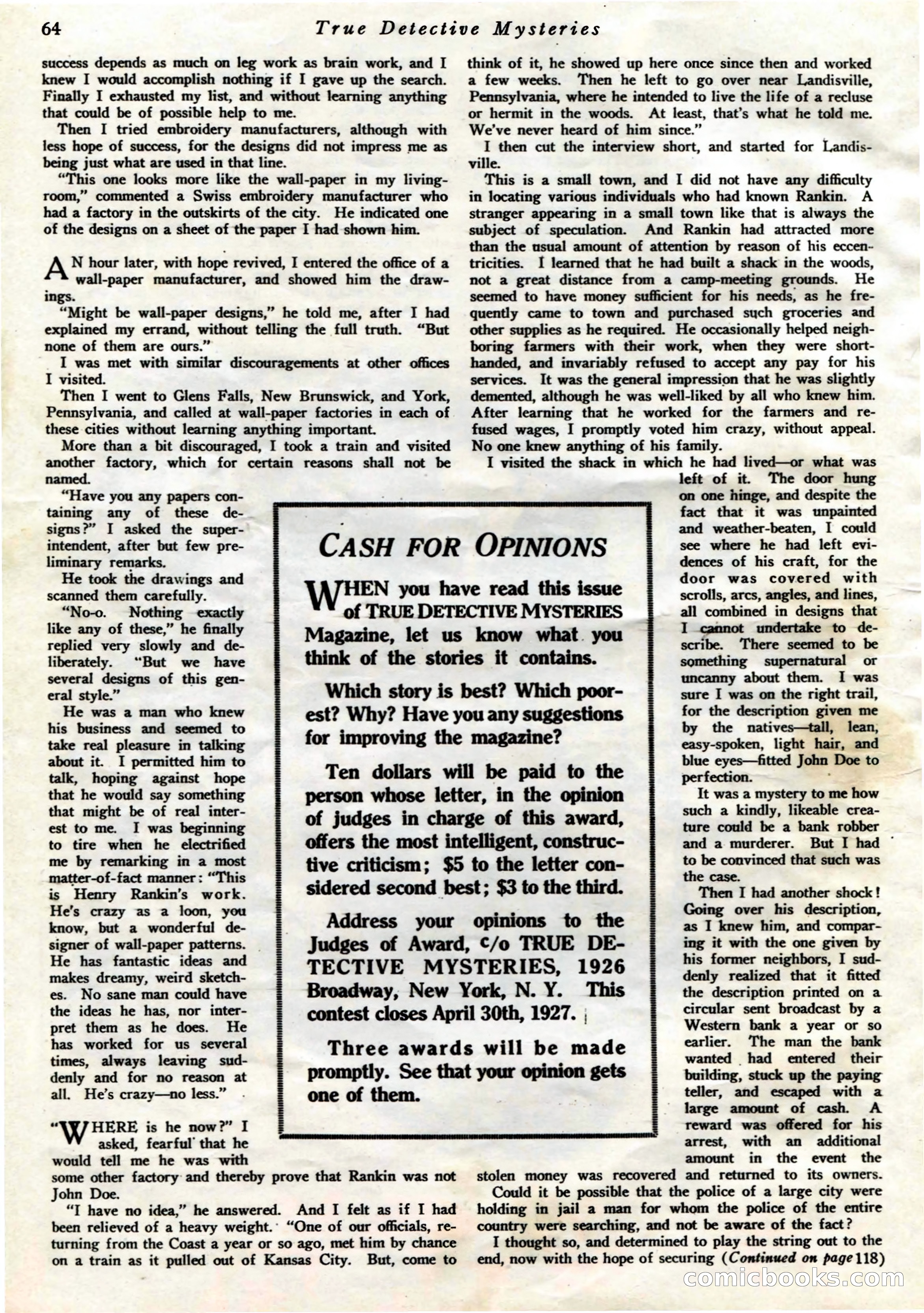 True Detective Mysteries, April 1927 — page 66 of 124