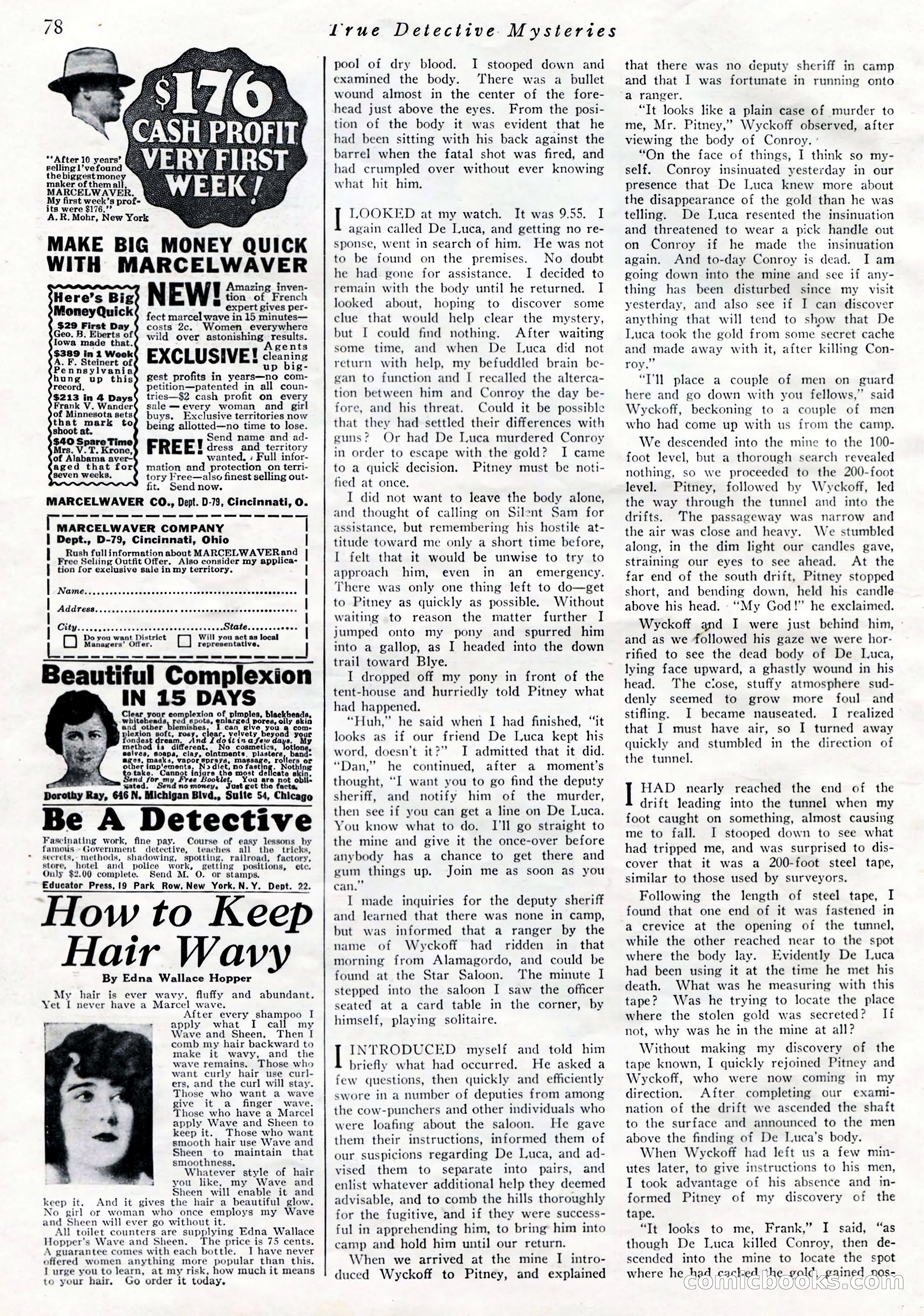 True Detective Mysteries, April 1927 — page 80 of 124