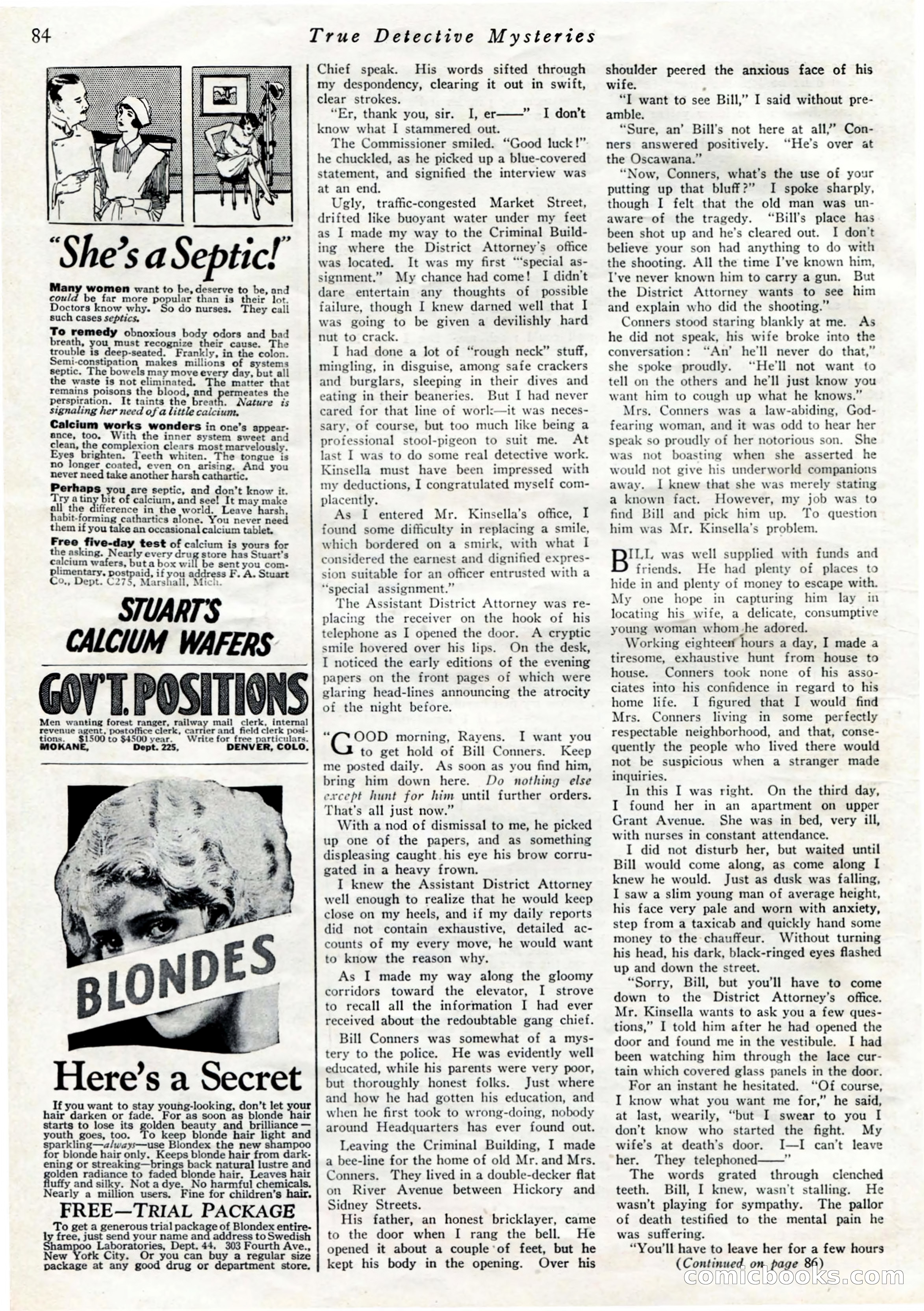 True Detective Mysteries, April 1927 — page 86 of 124