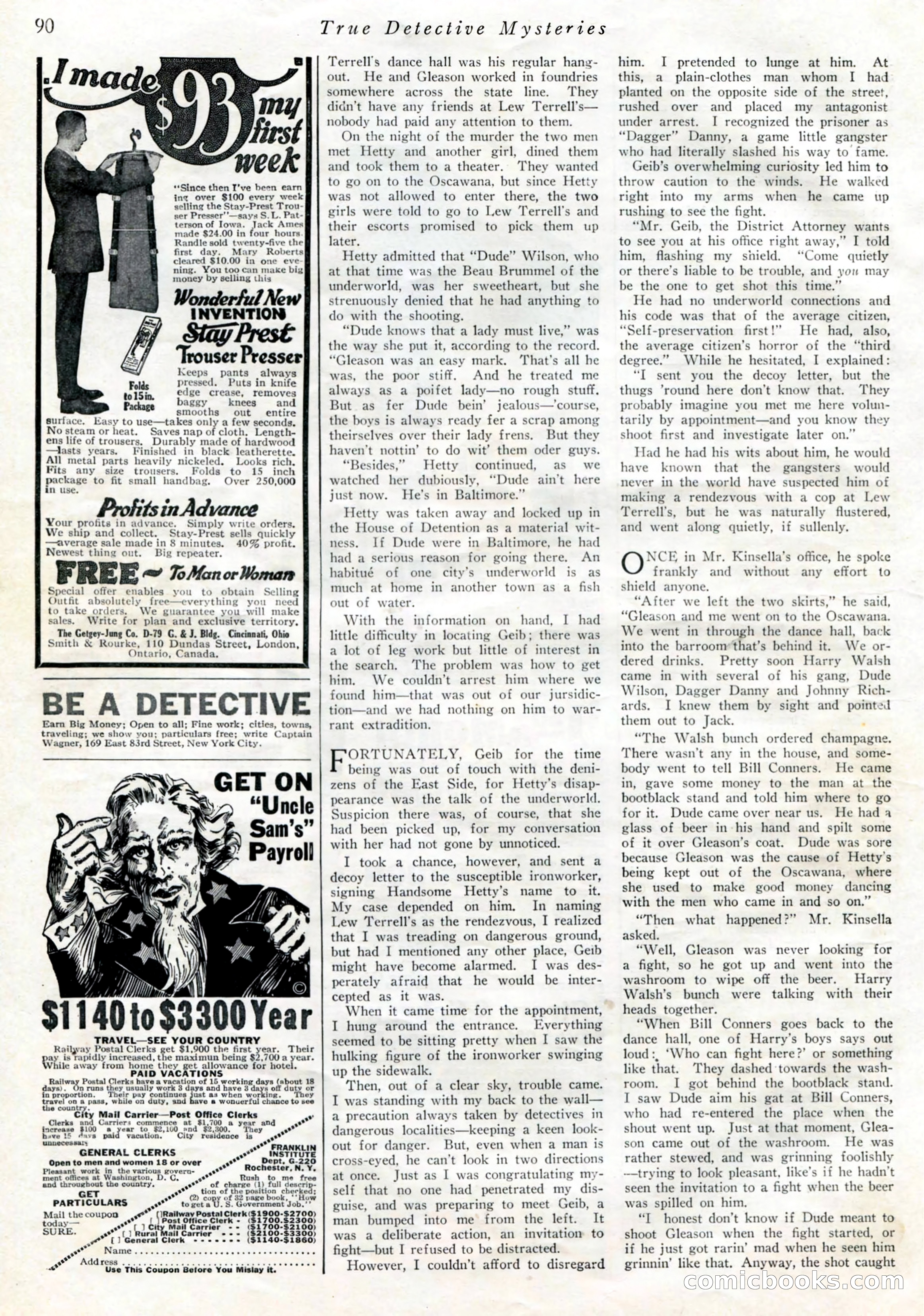 True Detective Mysteries, April 1927 — page 92 of 124