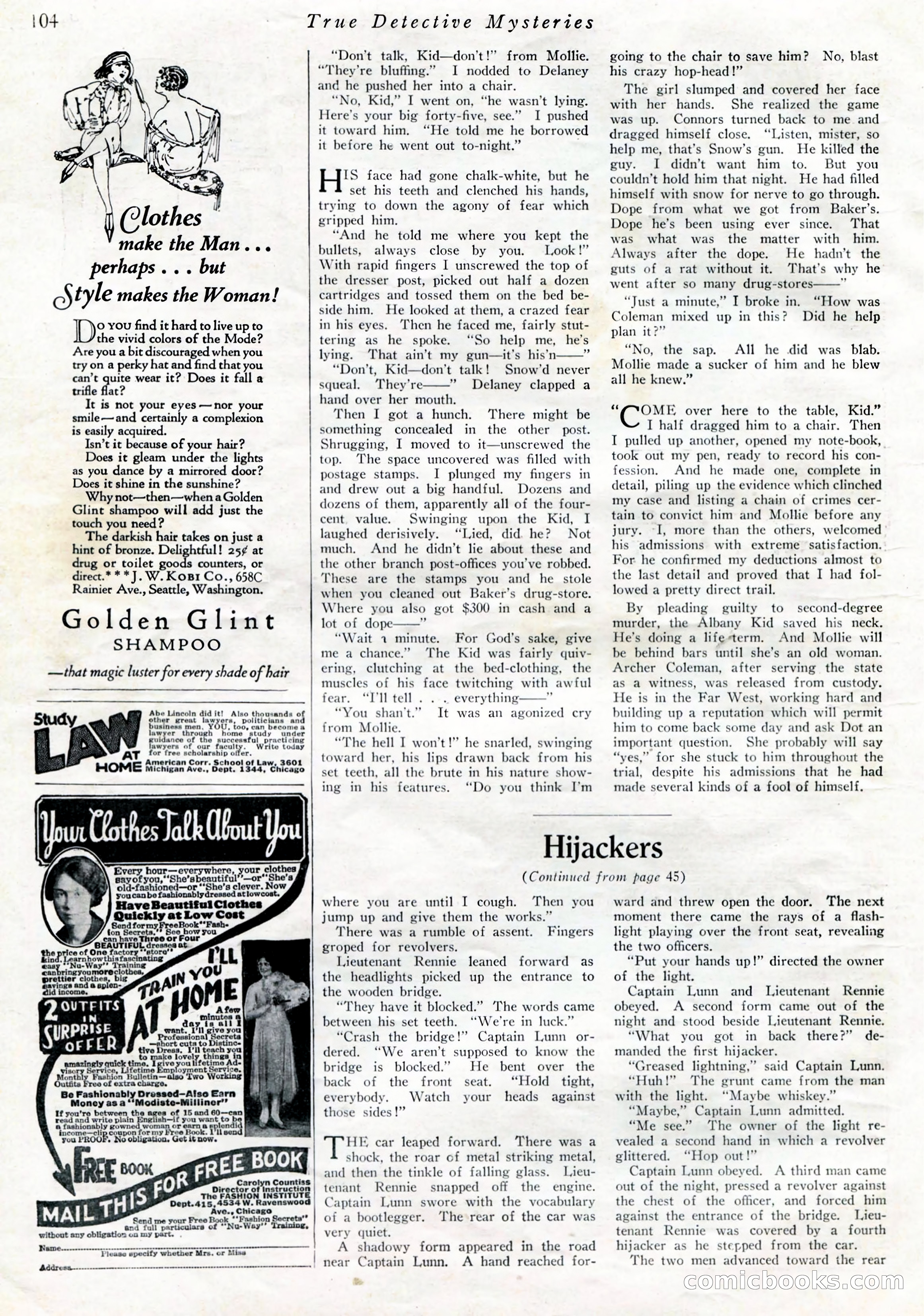 True Detective Mysteries, April 1927 — page 106 of 124