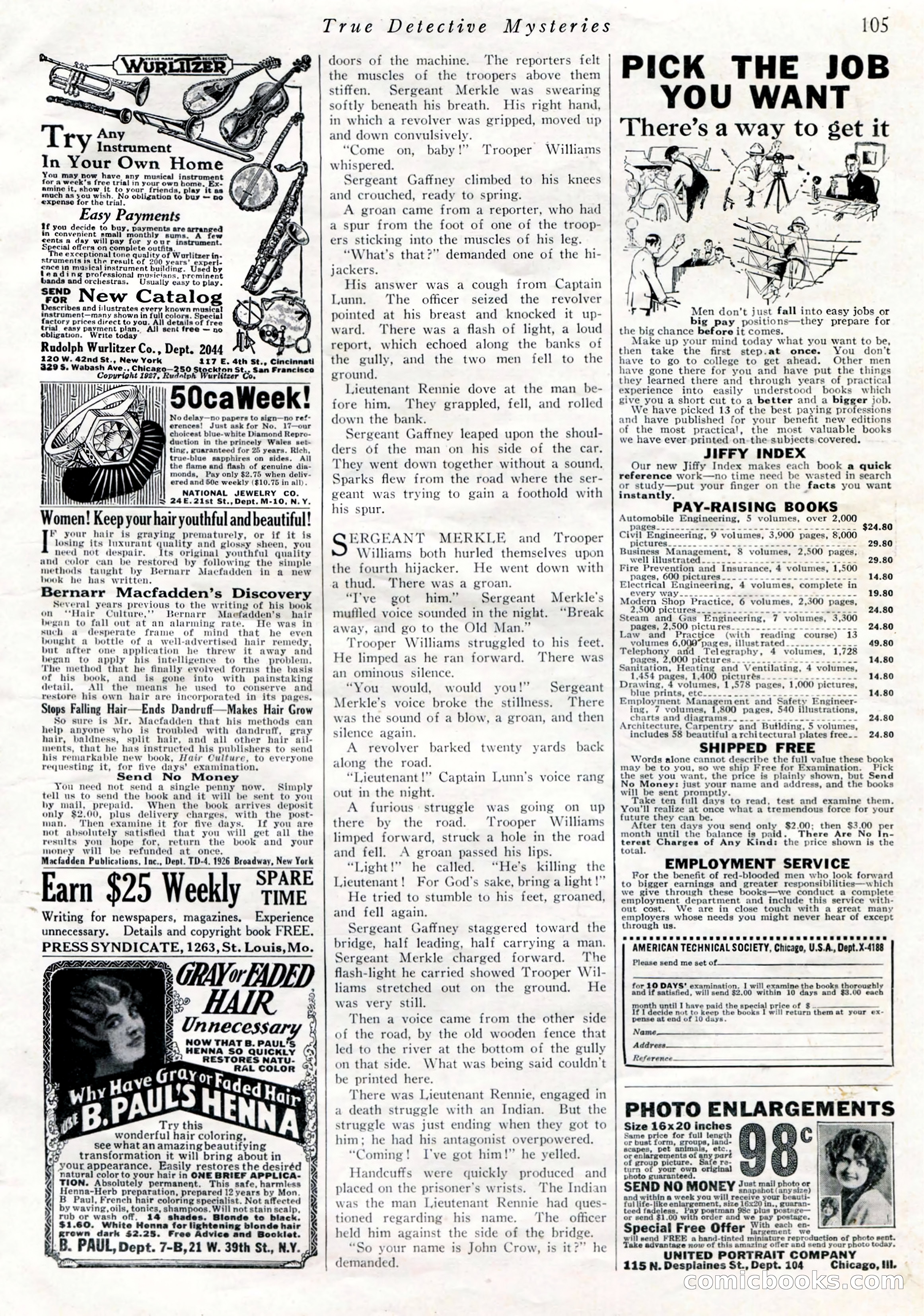 True Detective Mysteries, April 1927 — page 107 of 124