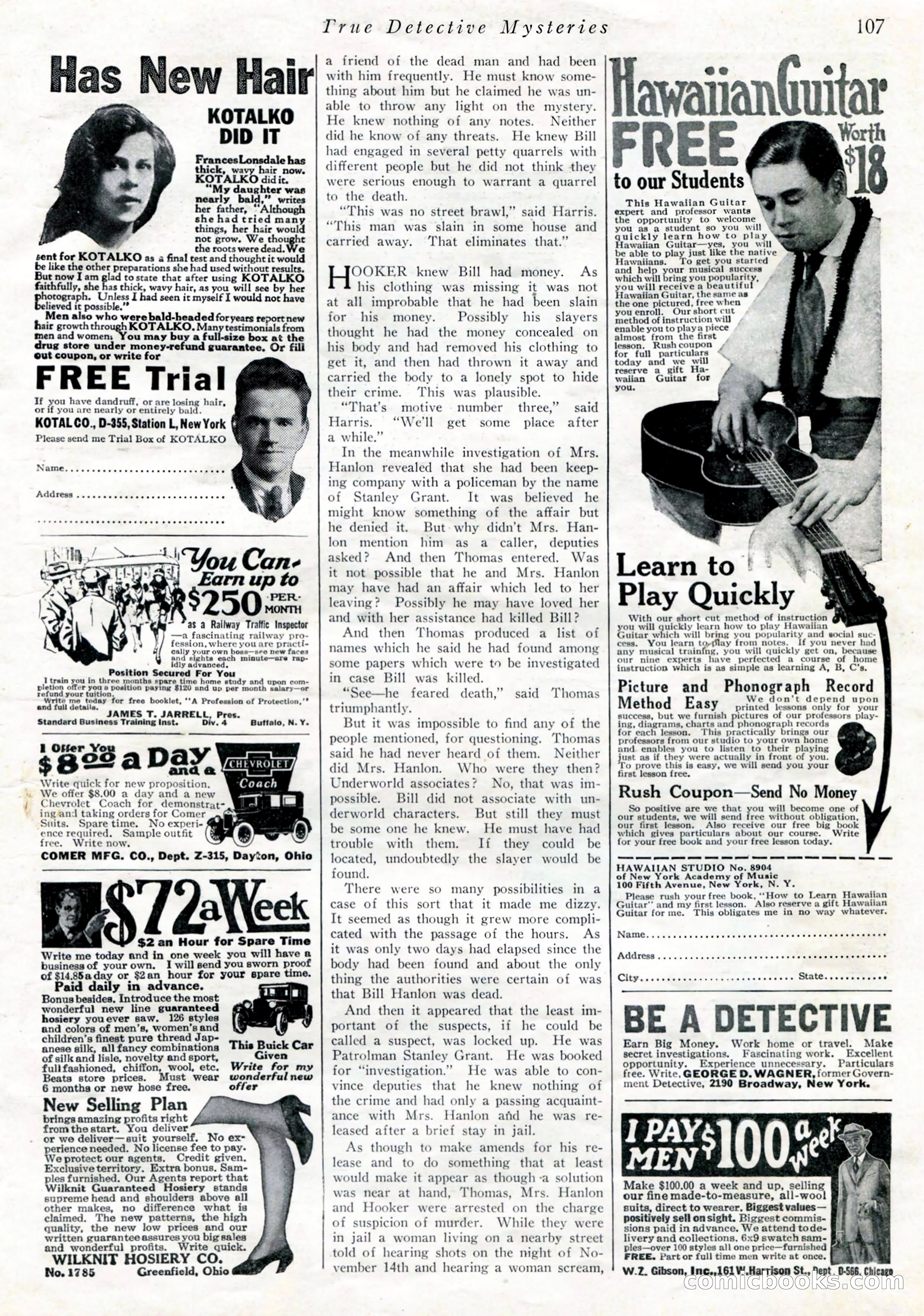 True Detective Mysteries, April 1927 — page 109 of 124