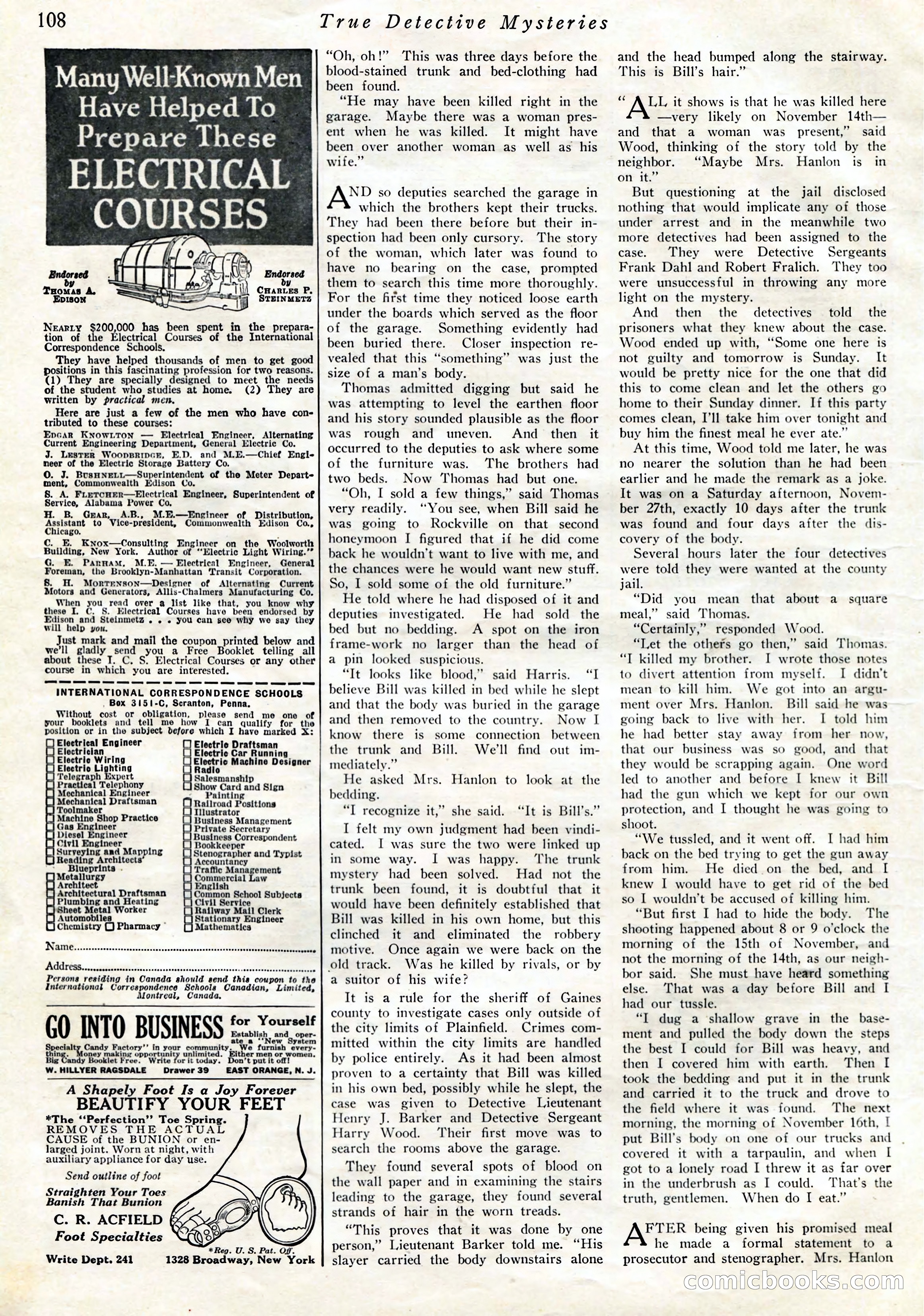 True Detective Mysteries, April 1927 — page 110 of 124