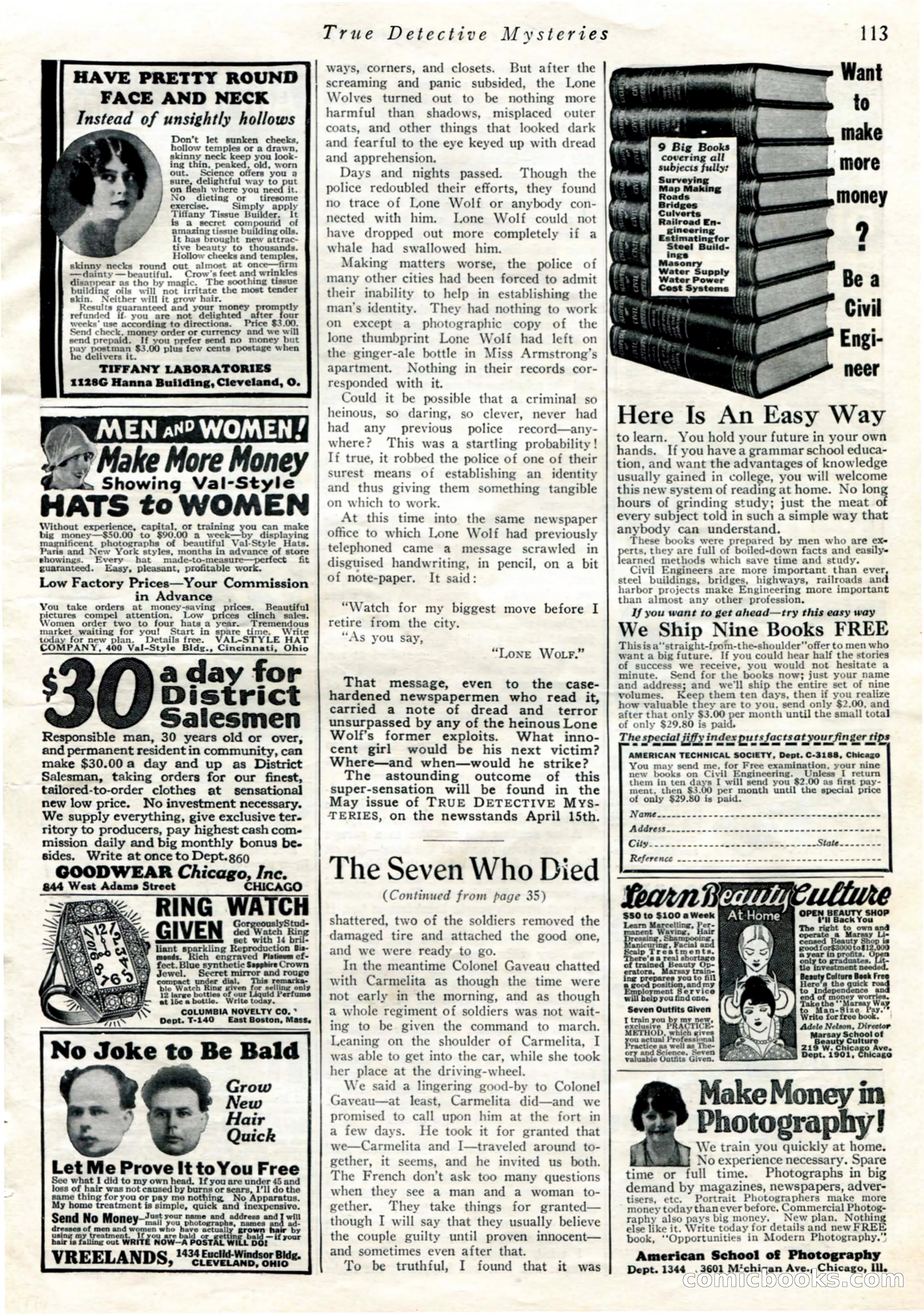 True Detective Mysteries, April 1927 — page 115 of 124