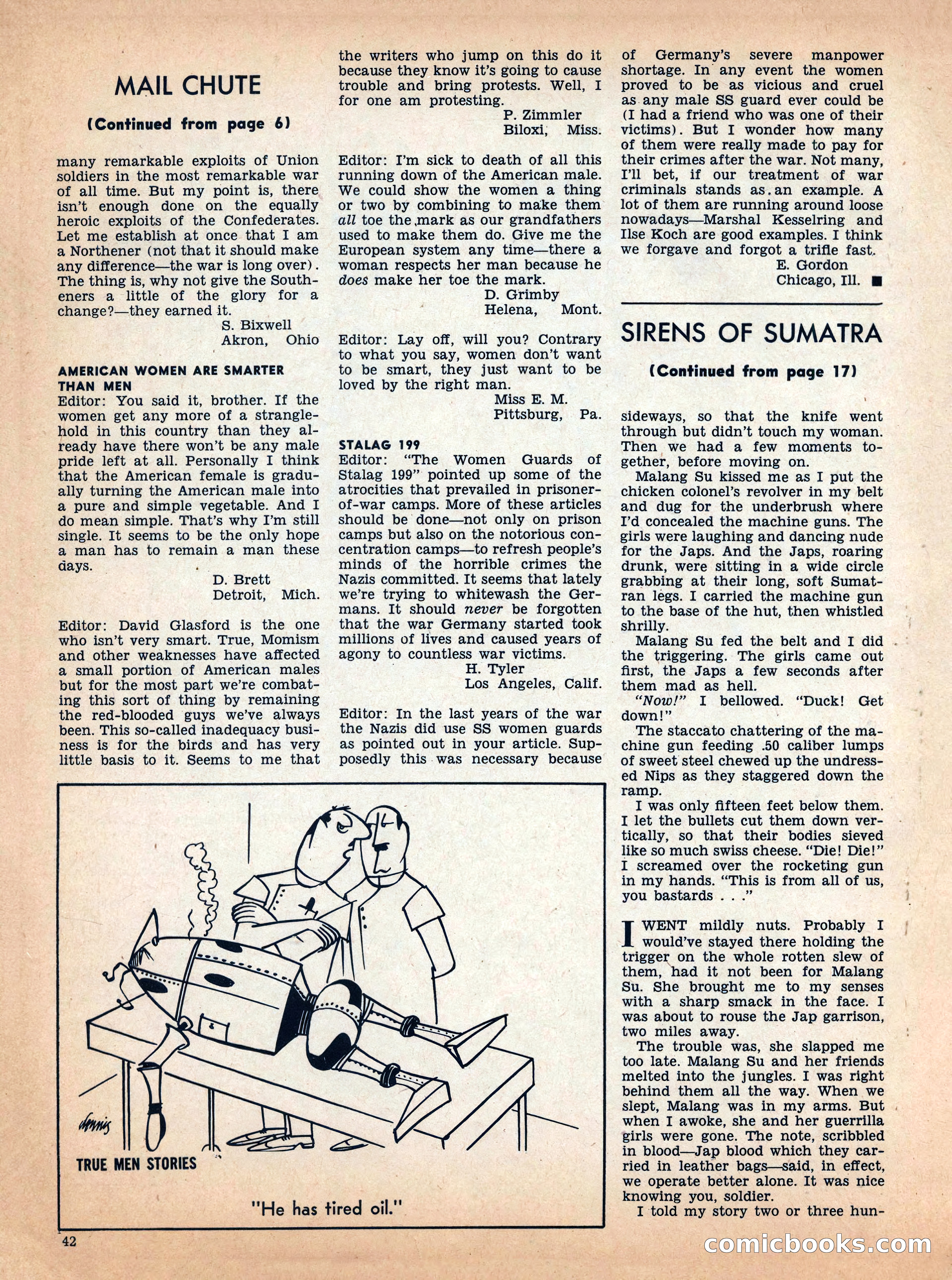 True Men Stories, December 1958 — page 42 of 76