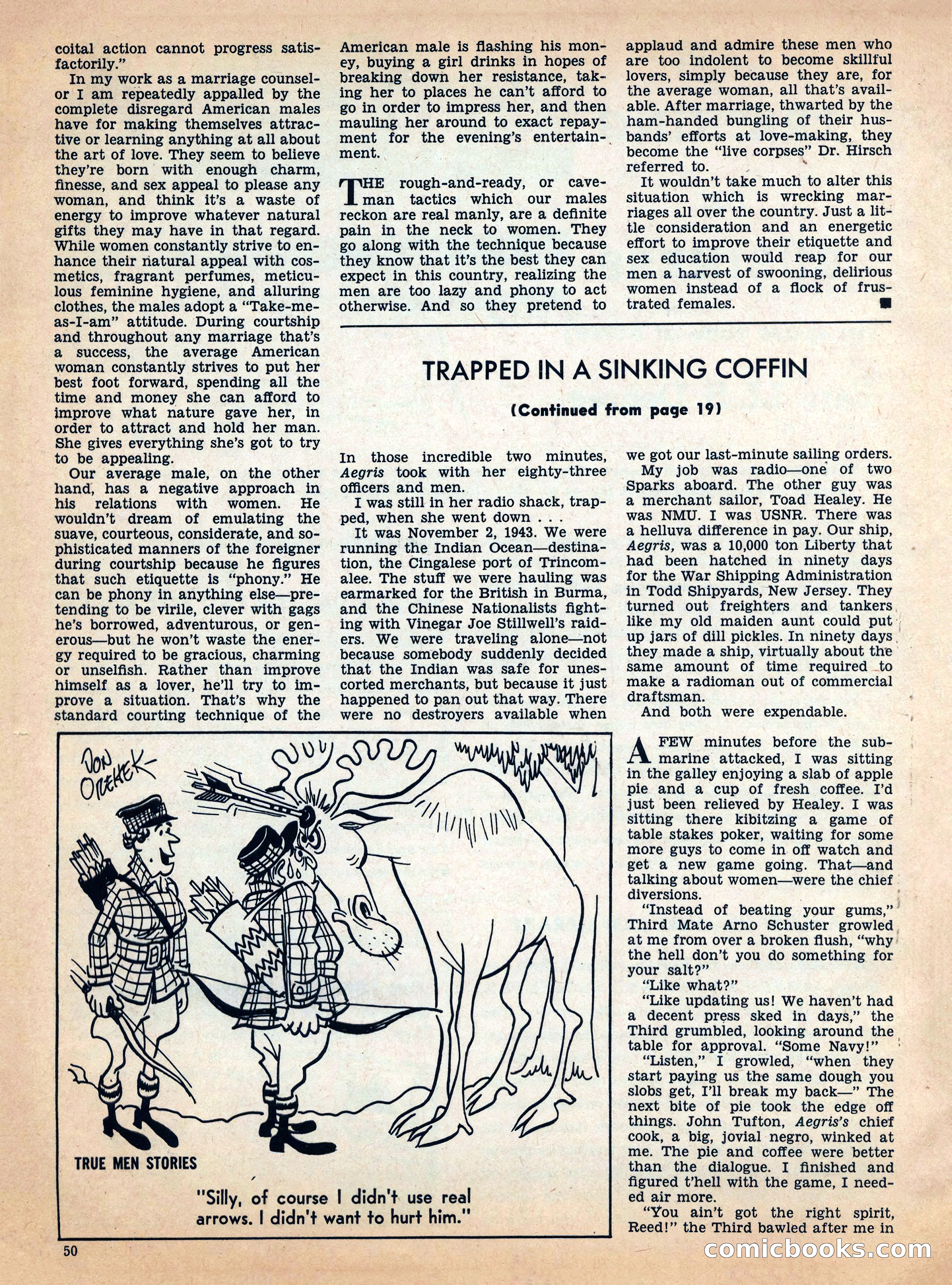 True Men Stories, December 1958 — page 50 of 76