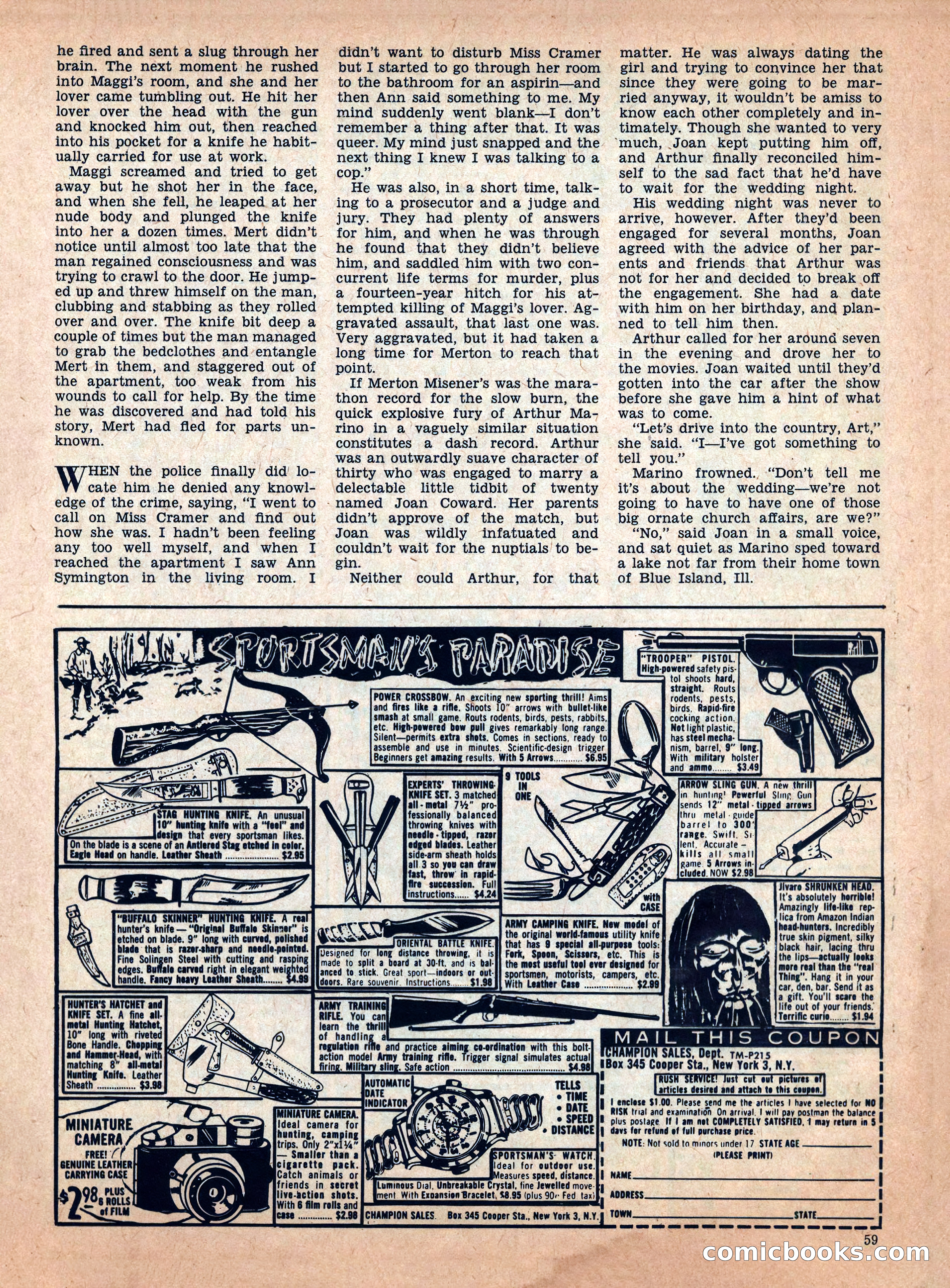 True Men Stories, December 1958 — page 59 of 76