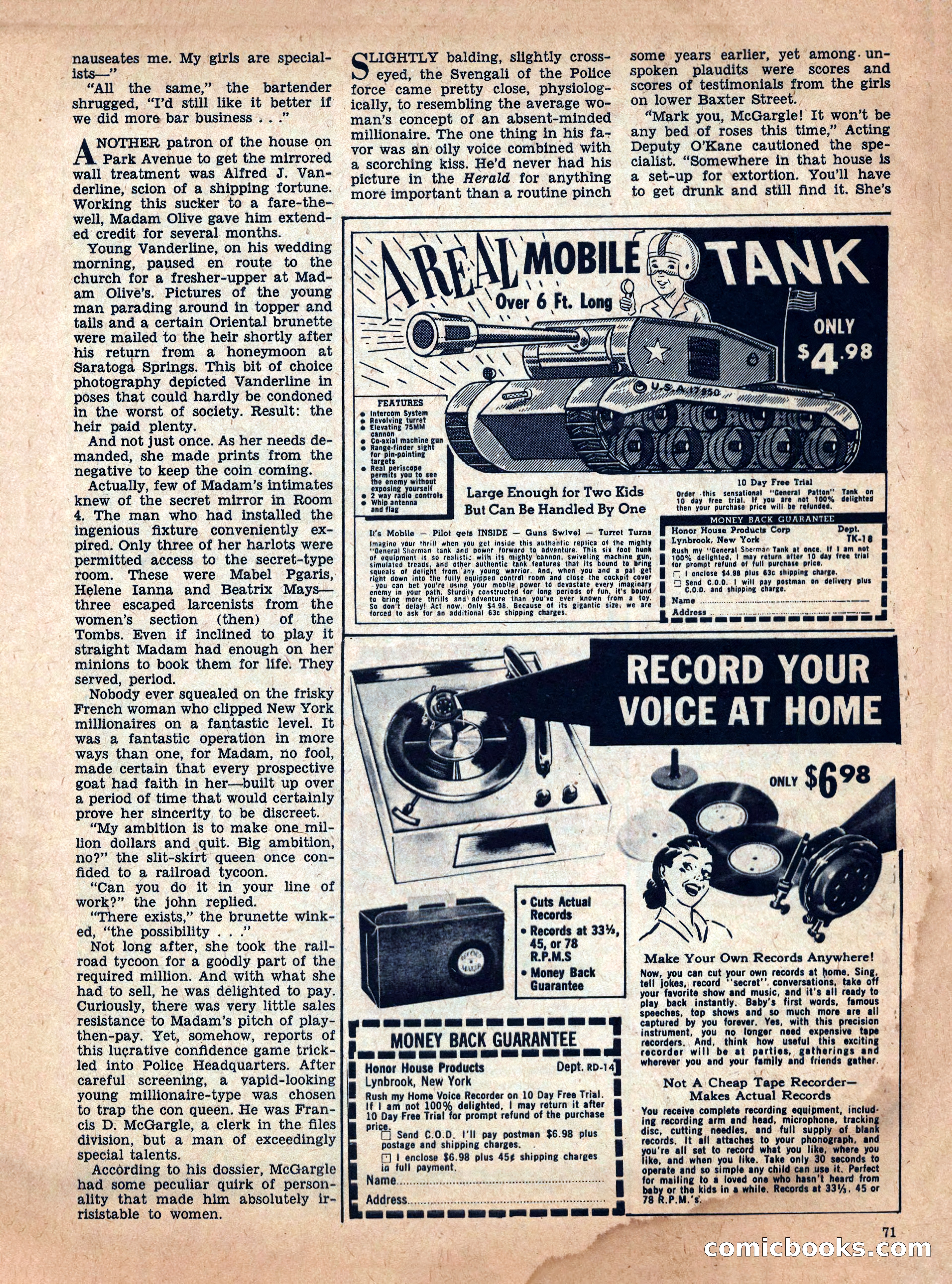 True Men Stories, December 1958 — page 71 of 76