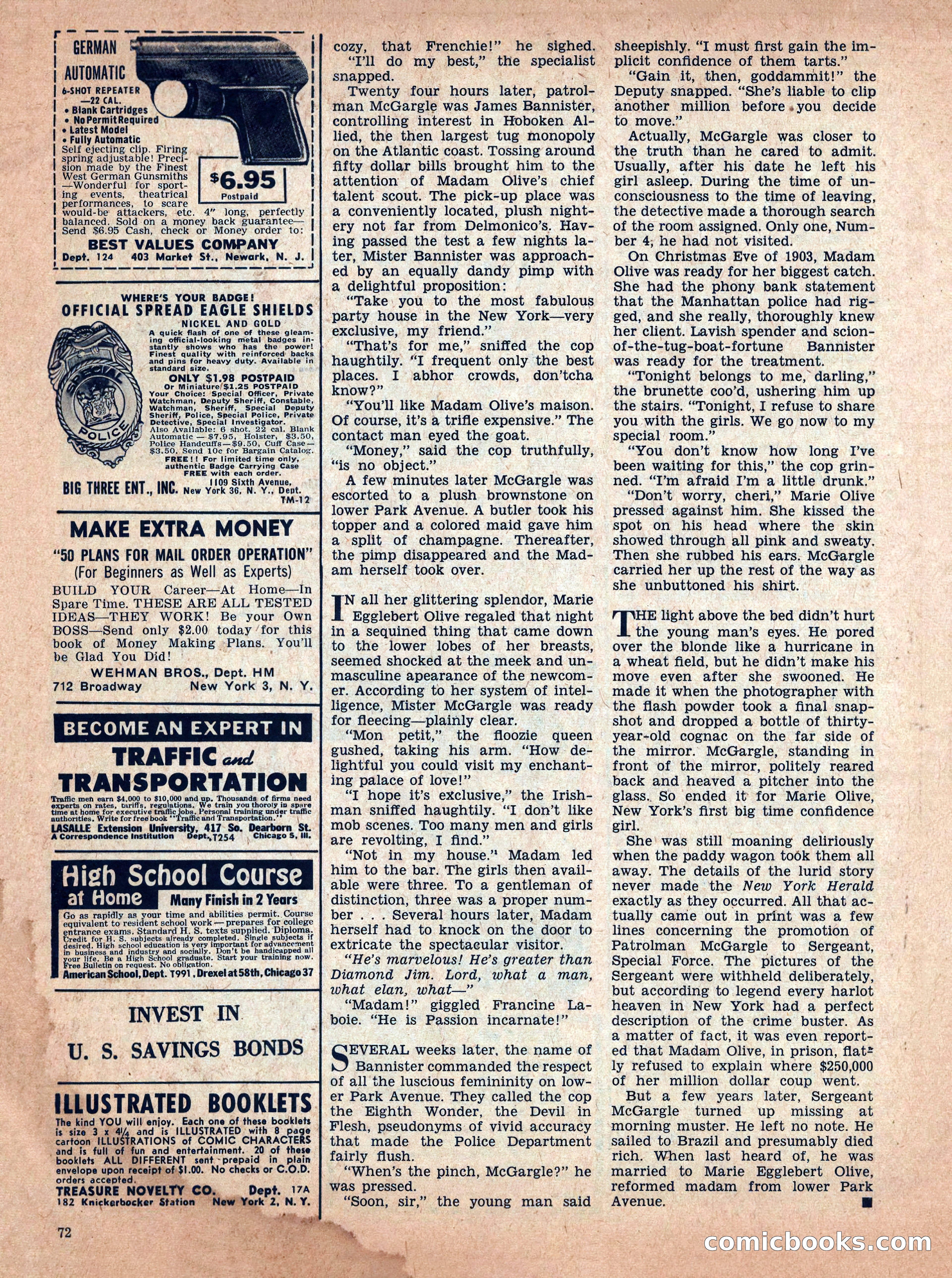 True Men Stories, December 1958 — page 72 of 76