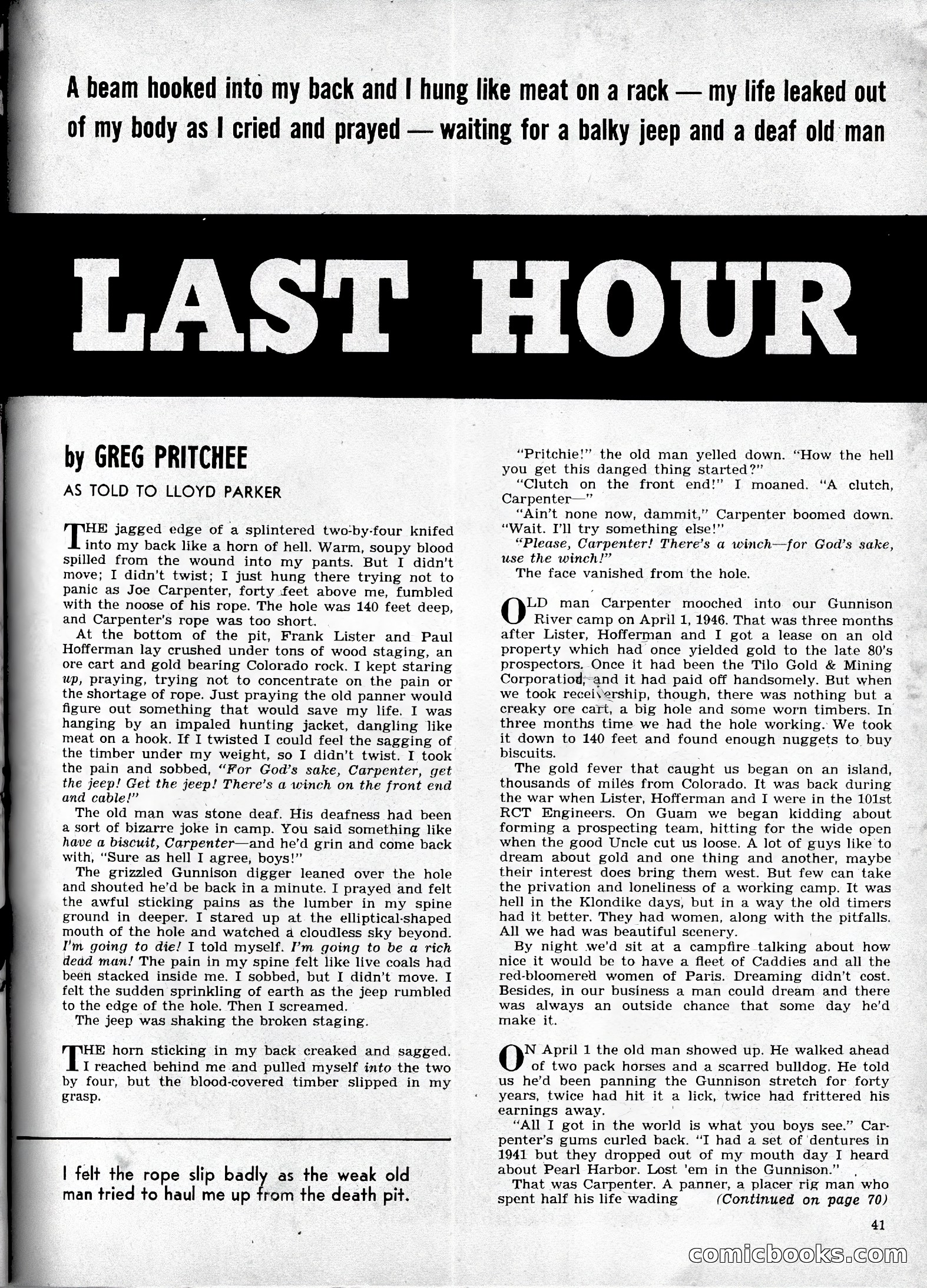 True Men Stories, April 1959 — page 42 of 77