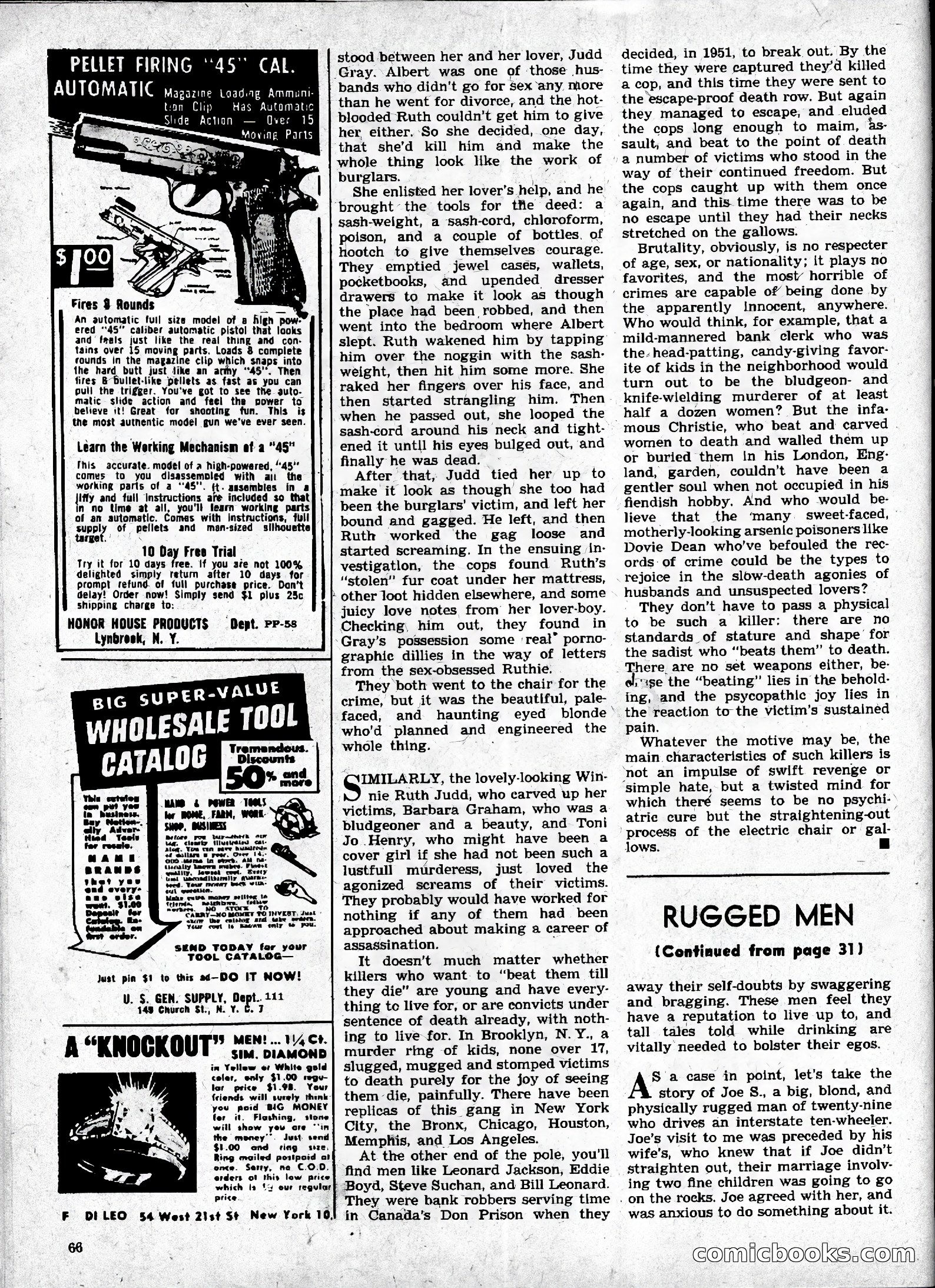 True Men Stories, April 1959 — page 67 of 77